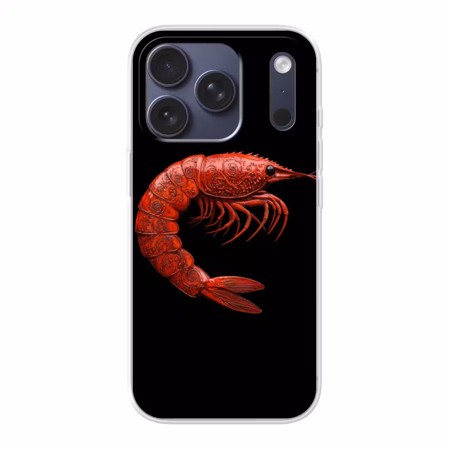 Garnaal - Rood - Dieren Telefoonhoesje iPhone 17 Pro klein -3d