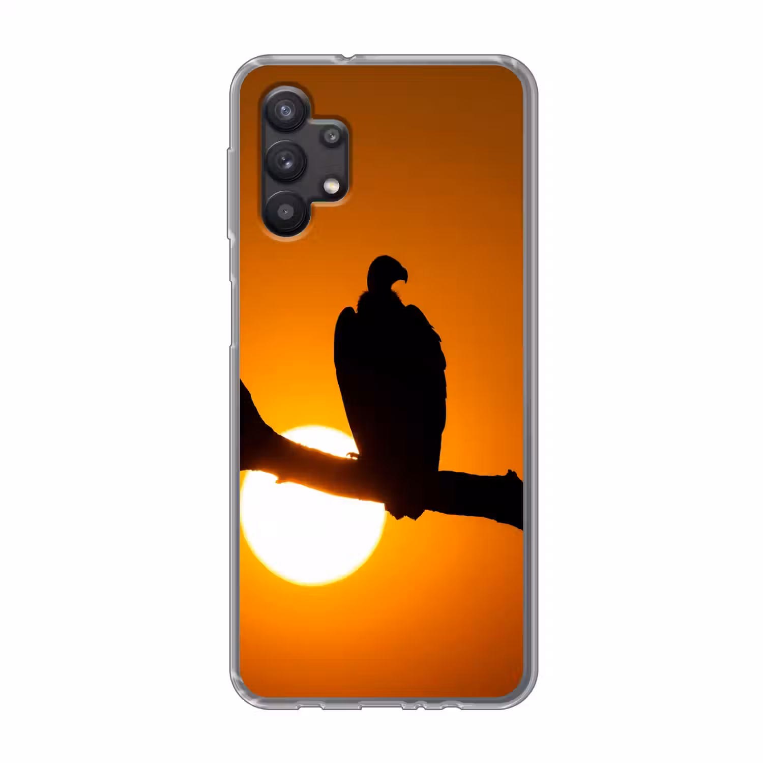 Gier - Tak - Zon - Oranje Telefoonhoesje Samsung Galaxy A32 5G klein -3d
