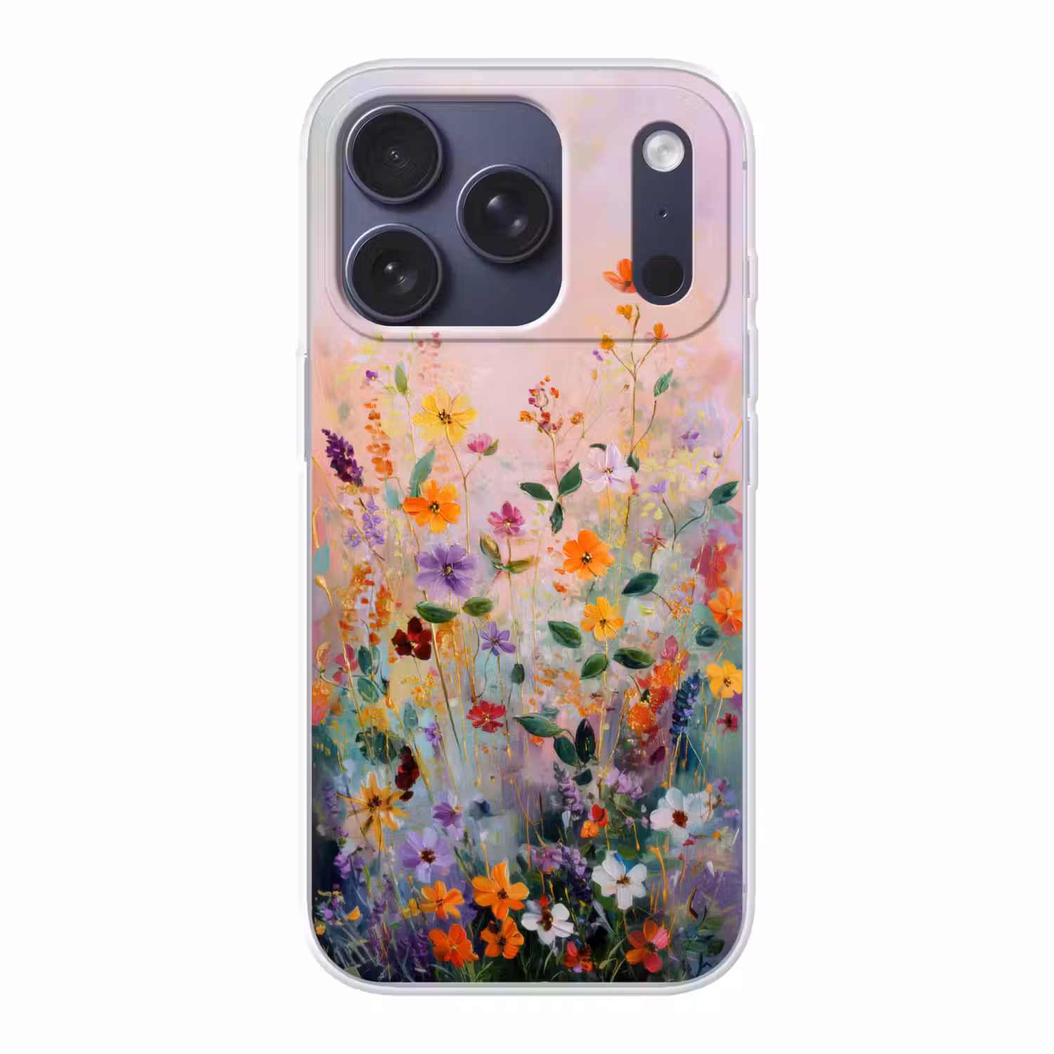 Schilderij - Bloemen - Abstract - Kleurrijk Telefoonhoesje iPhone 17 Pro klein -3d