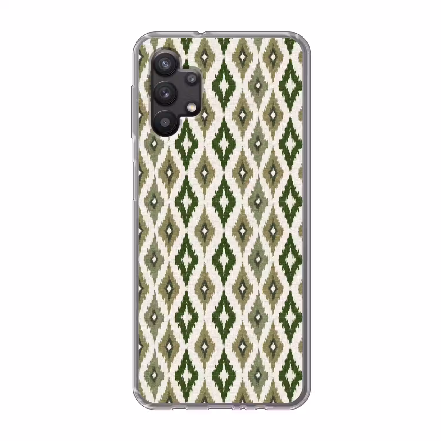Geografisch - Ruitmotief - Groen Telefoonhoesje Samsung Galaxy A32 5G klein 346 -3d