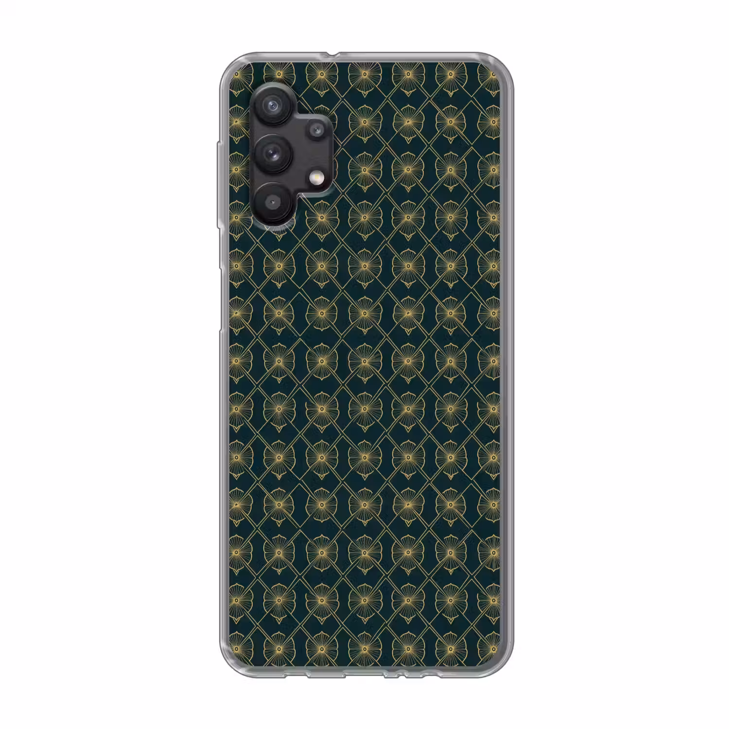 Geometrisch - Elegant - Groen Telefoonhoesje Samsung Galaxy A32 5G klein 346 -3d
