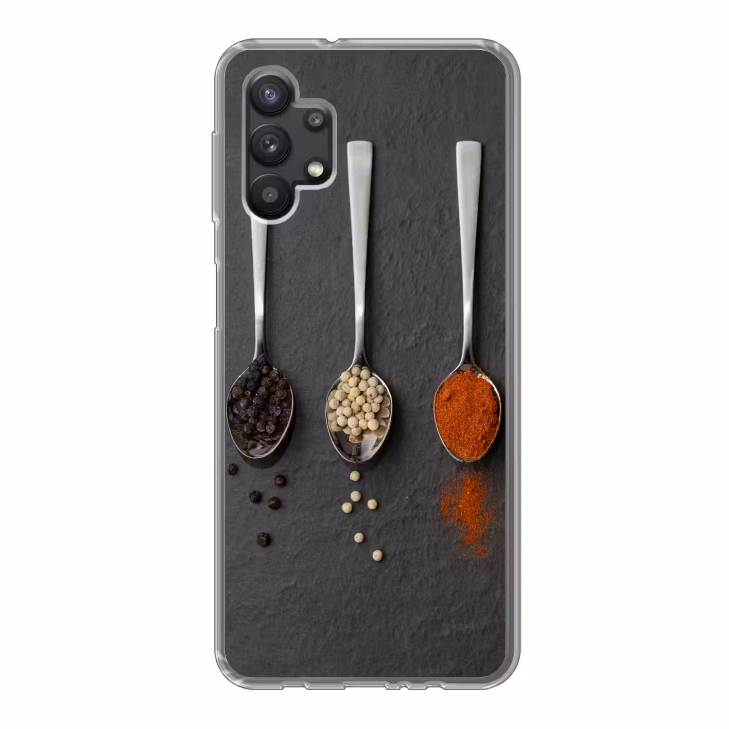 Specerijen - Lepels - Tafel - Rustiek - Kruiden Telefoonhoesje Samsung Galaxy A32 5G klein -3d