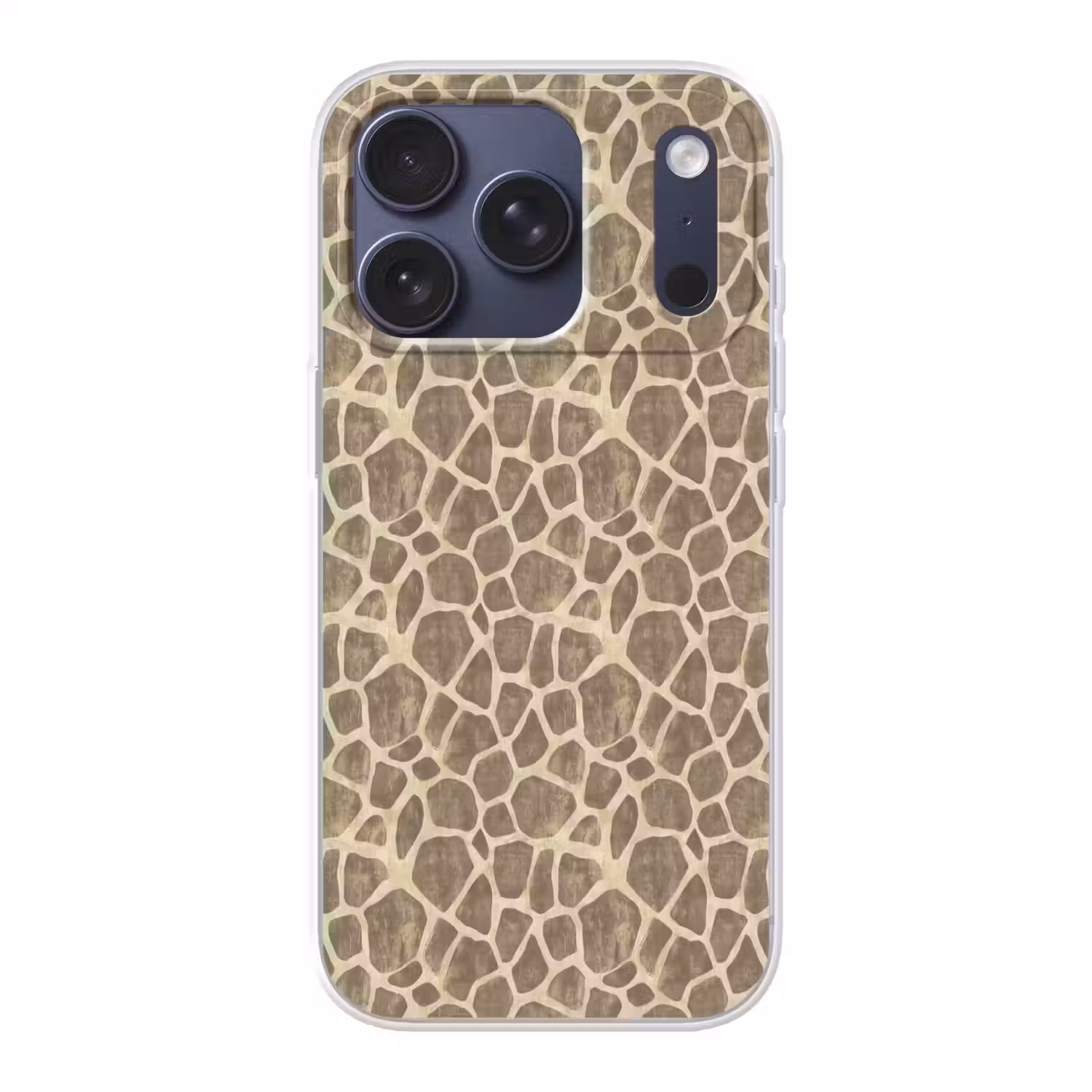 Giraf - Patroon - Beige - Bruin Telefoonhoesje iPhone 17 Pro klein 878 -3d