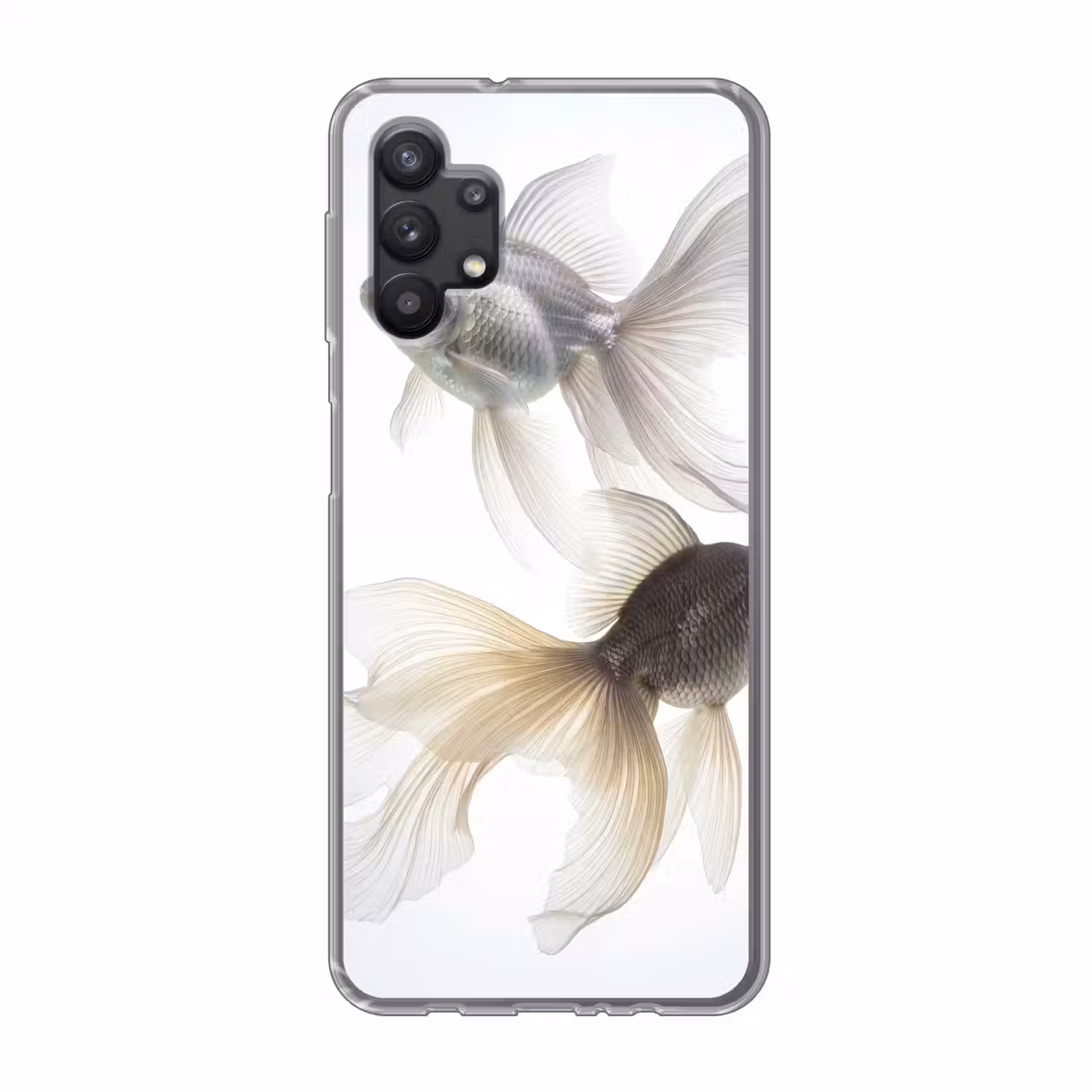 Goudvissen - Modern - Wit Telefoonhoesje Samsung Galaxy A32 5G klein -3d