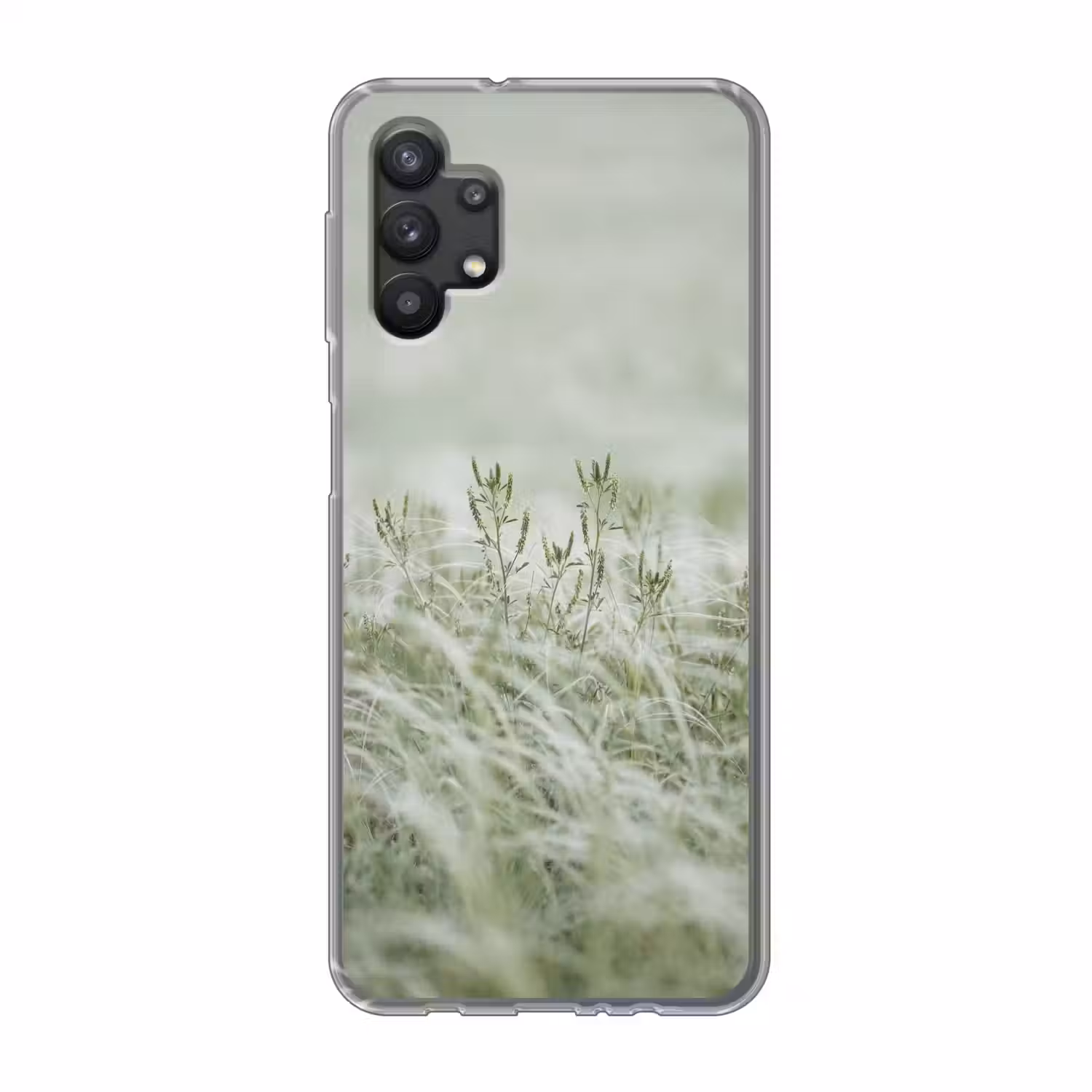 Grassen - Minimalistisch - Groen Telefoonhoesje Samsung Galaxy A32 5G klein -3d