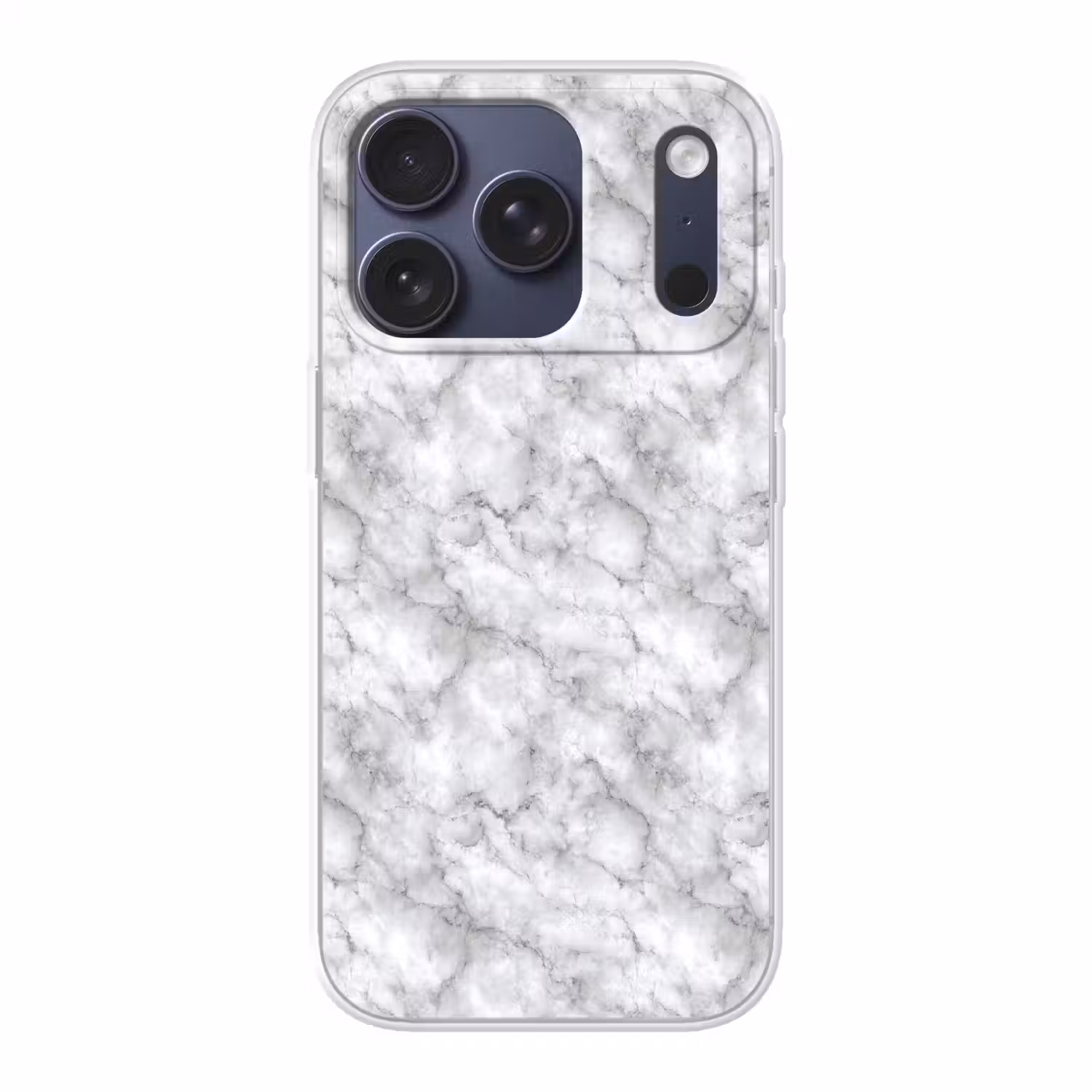 Grijs - Marmer - Klassiek - Aders Telefoonhoesje iPhone 17 Pro klein 878 -3d