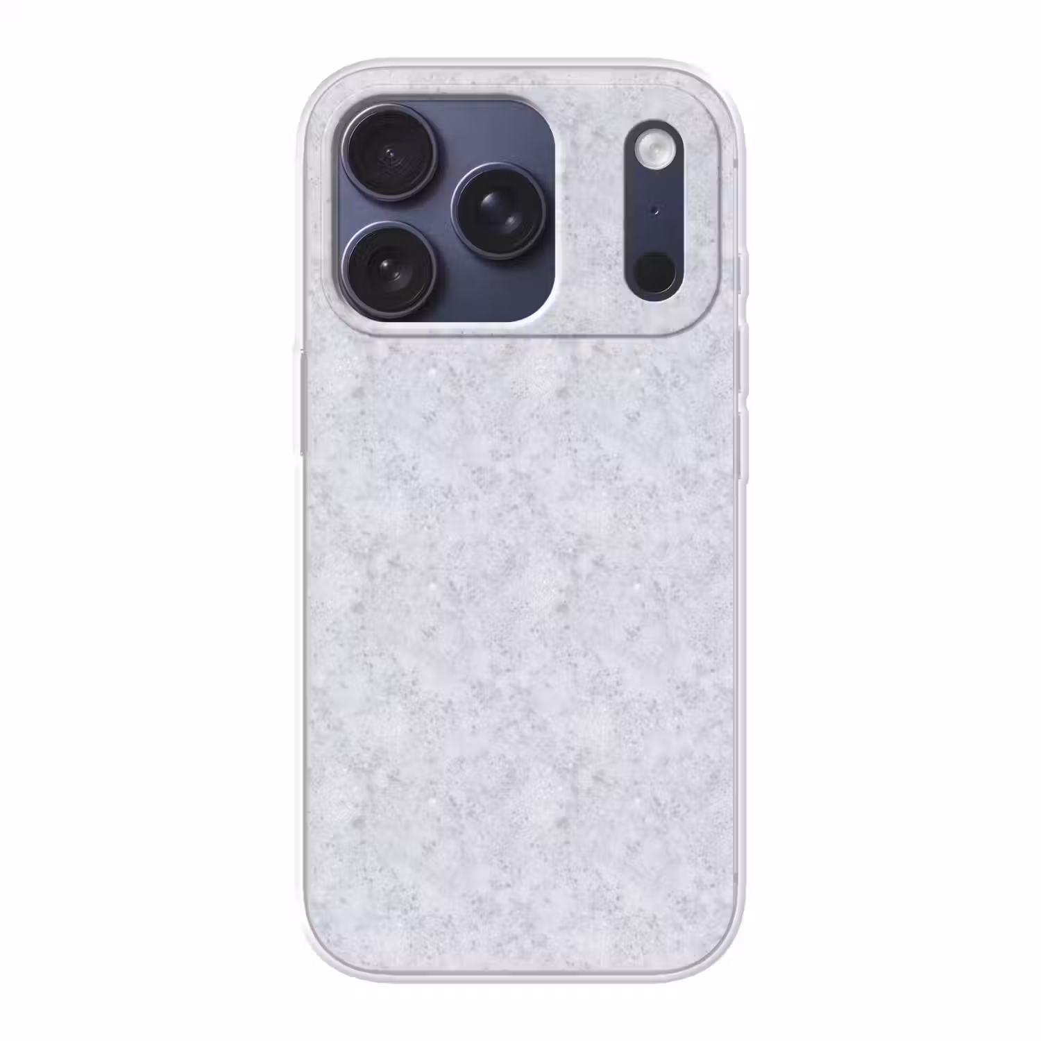 Grijs - Terrazzo-effect - Beton Telefoonhoesje iPhone 17 Pro klein 878 -3d