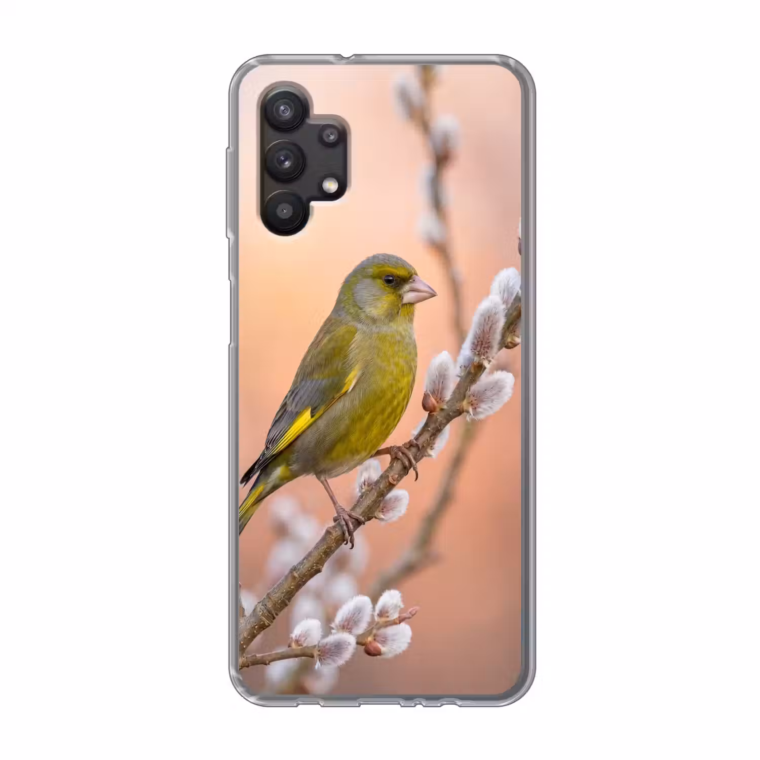 Groenling - Katjes - Lente - Natuur - Zacht Telefoonhoesje Samsung Galaxy A32 5G klein -3d