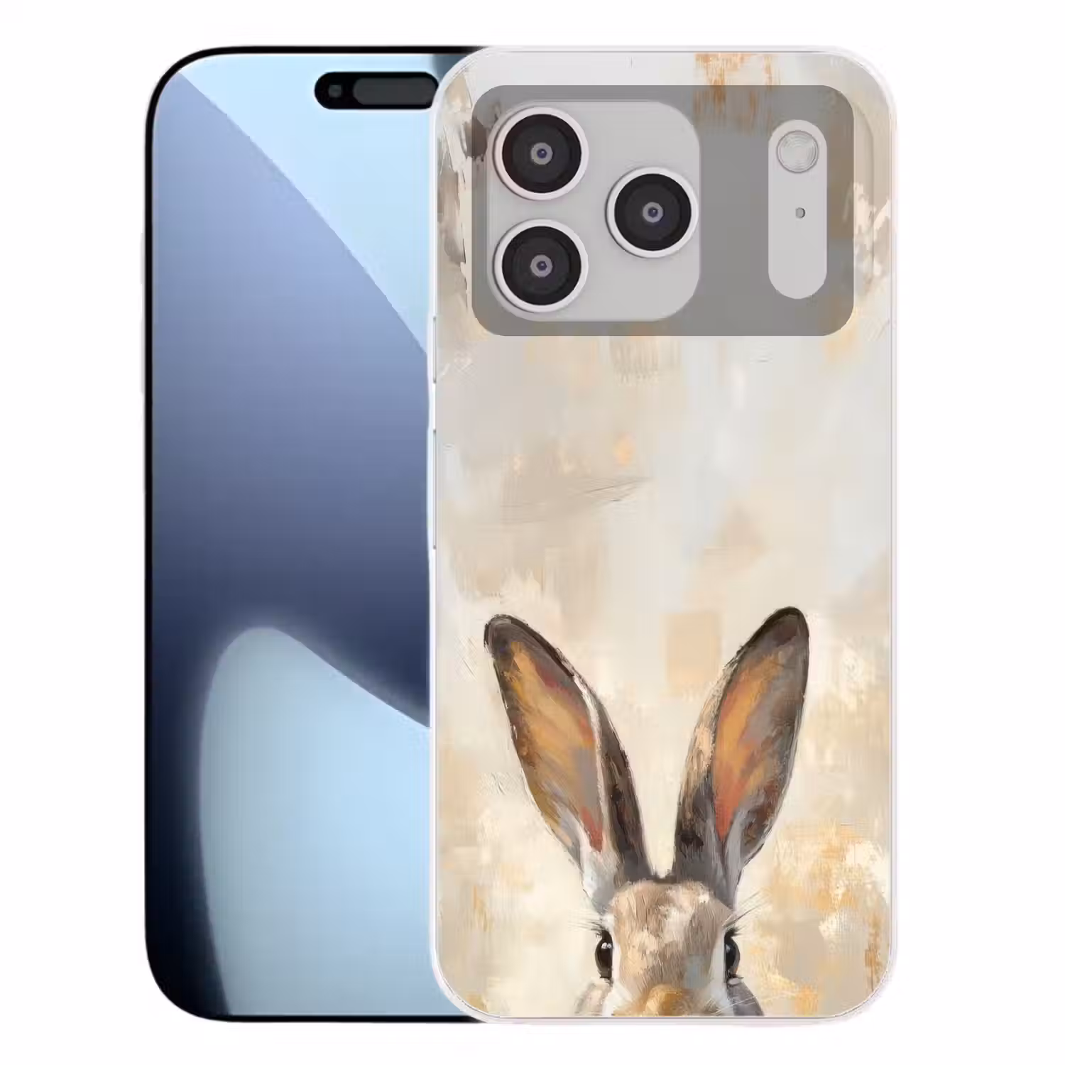 Haas - Oren - Bruin Telefoonhoesje iPhone 17 Pro klein -3d
