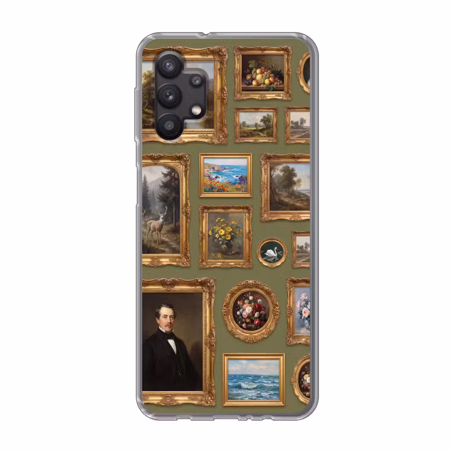 Hert - Bos - Natuur - Klassiek - Dieren Telefoonhoesje Samsung Galaxy A32 5G klein -3d