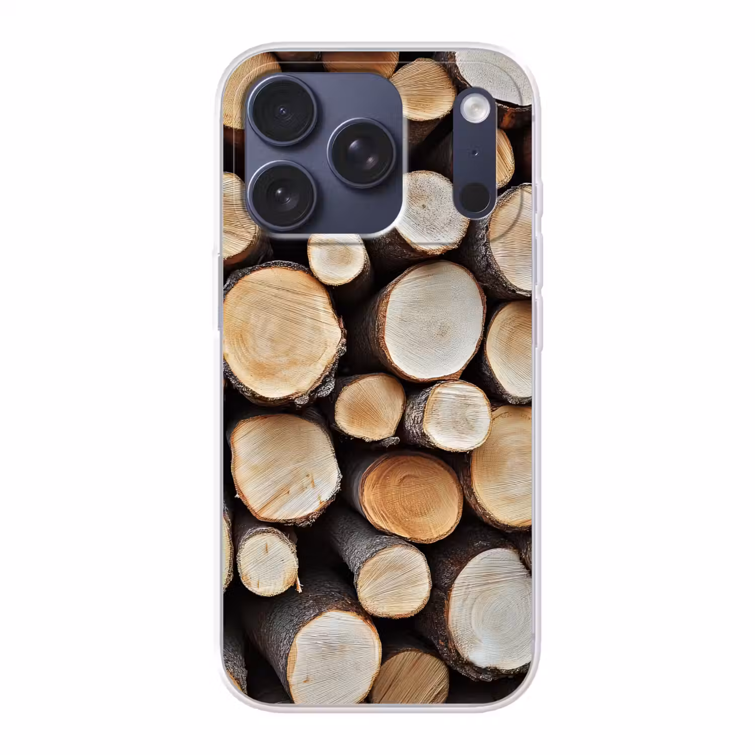 Hout - Boomstammen - Textuur Telefoonhoesje iPhone 17 Pro klein -3d