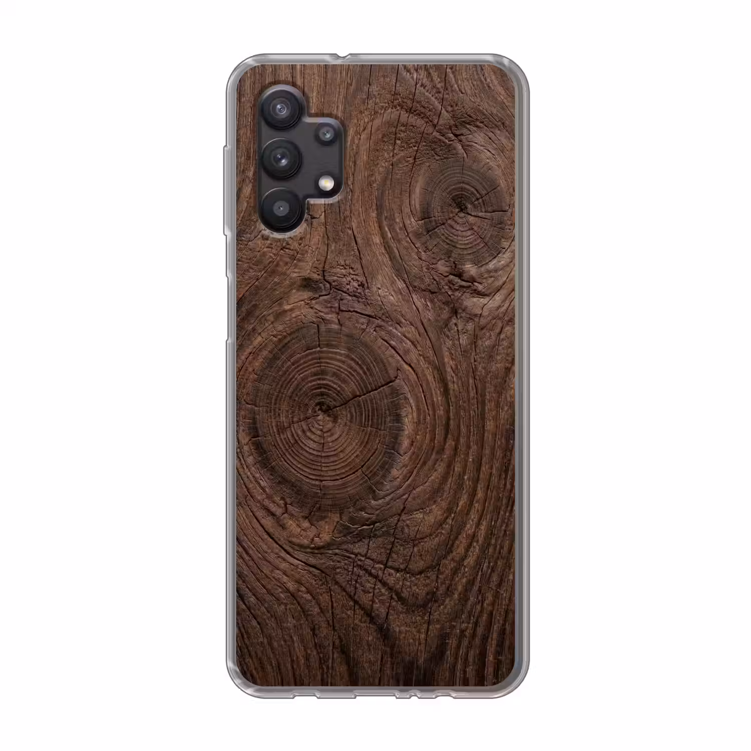 Houtnerf - Textuur - Patroon - Bruin - Rustiek Telefoonhoesje Samsung Galaxy A32 5G klein -3d