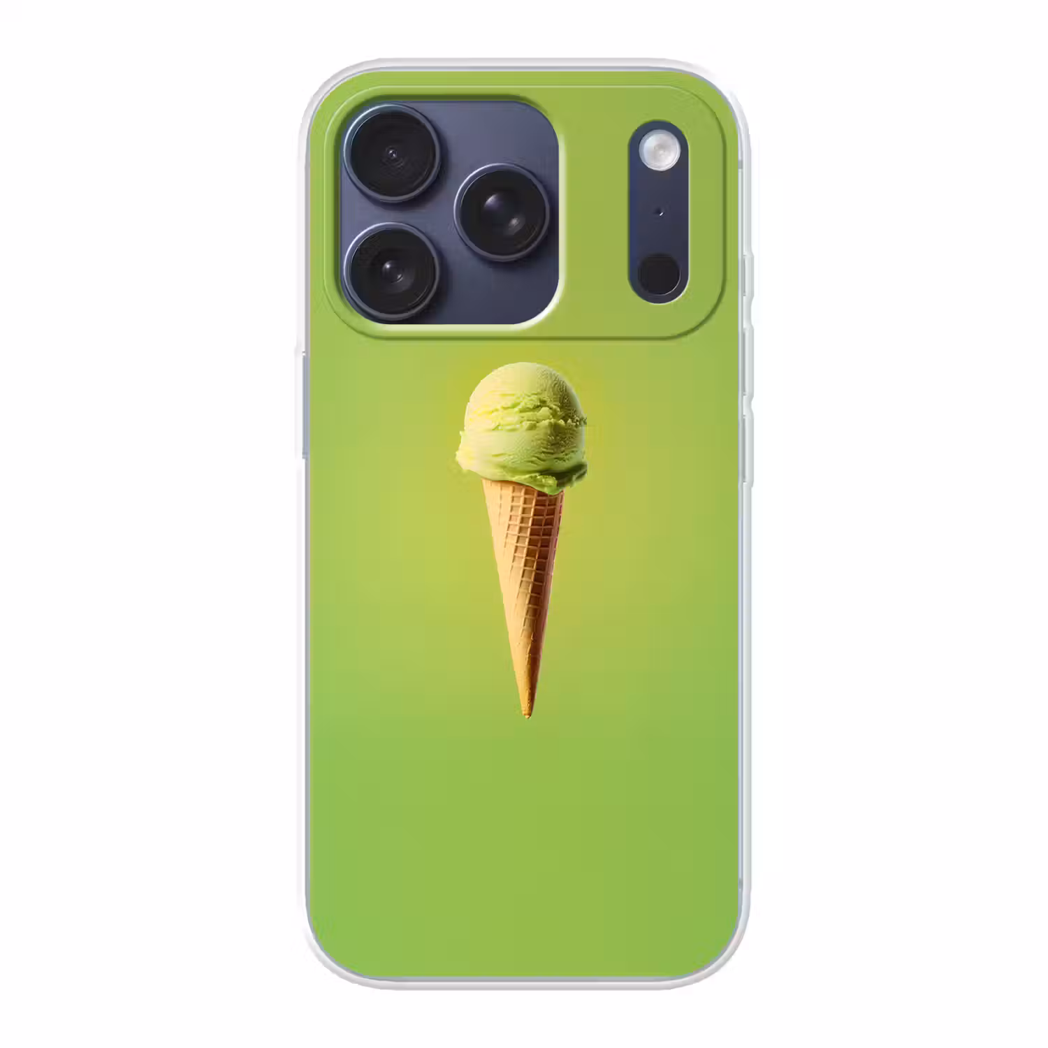 Hoorntje - Schepijs - Groen Telefoonhoesje iPhone 17 Pro klein -3d