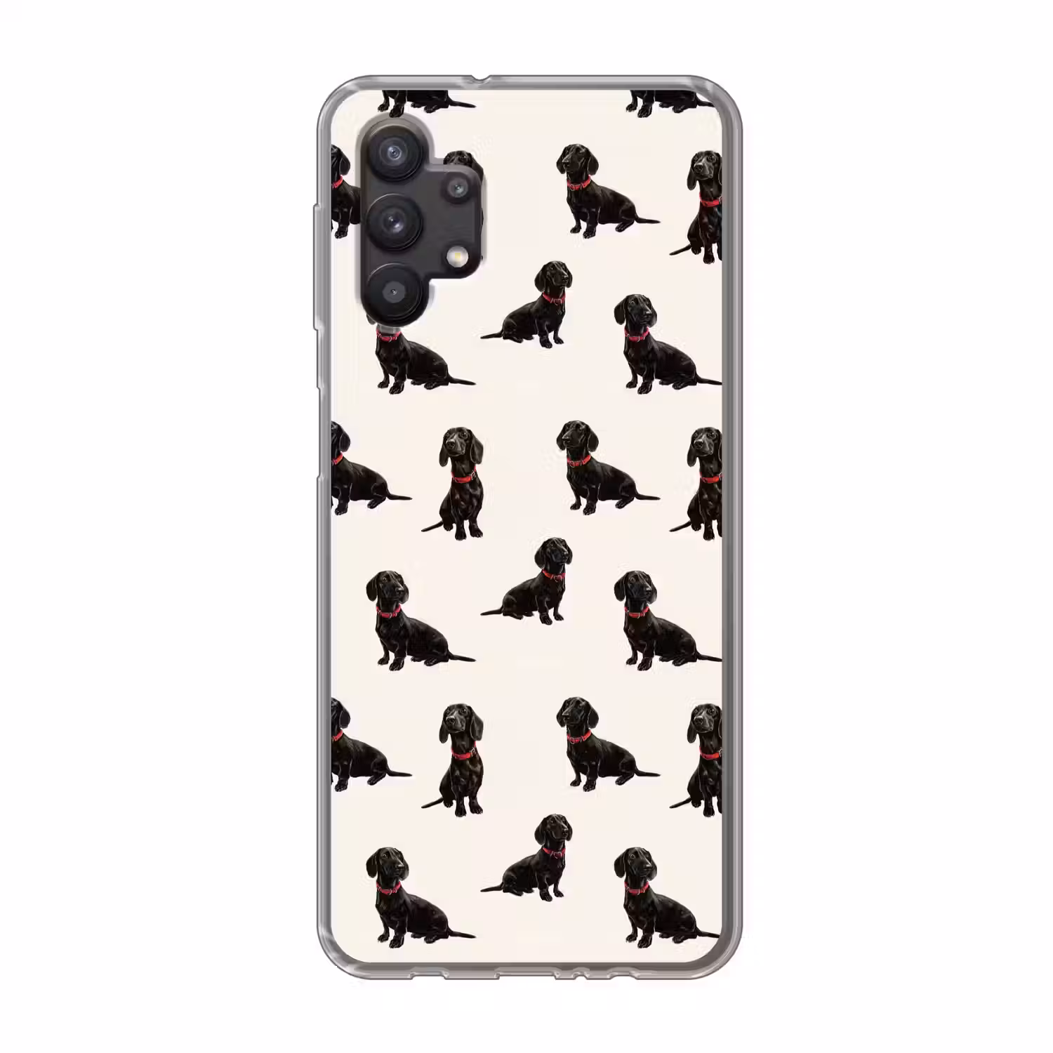 Hond - Patroon - Zwart Telefoonhoesje Samsung Galaxy A32 5G klein 346 -3d