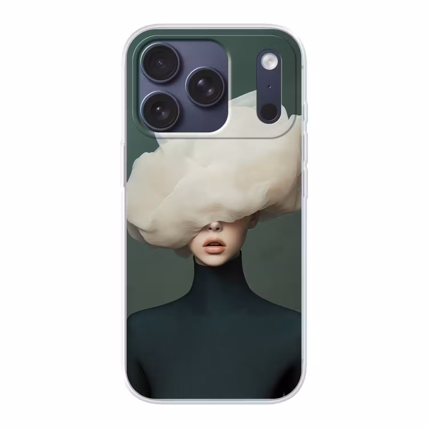 Hoed - Vrouw - Beige Telefoonhoesje iPhone 17 Pro klein -3d