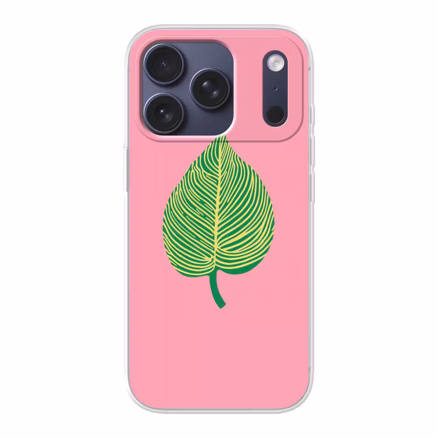 Illustratie - Blad - Minimalistisch - Groen Telefoonhoesje iPhone 17 Pro klein -3d