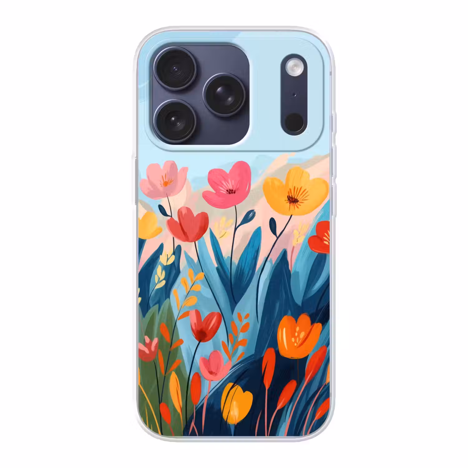 Illustratie - Bloemen - Kleurrijk Telefoonhoesje iPhone 17 Pro klein -3d