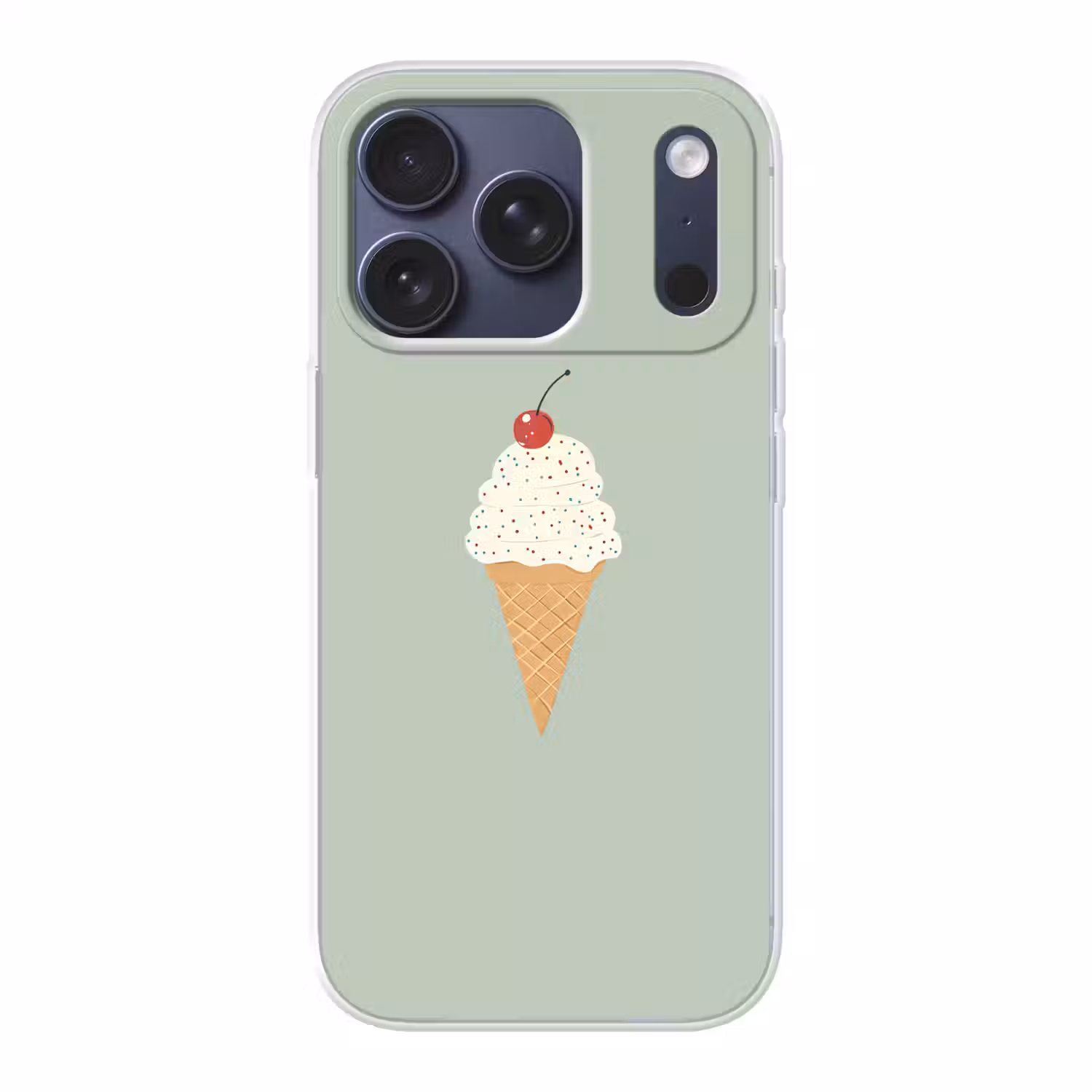Illustratie - Ijsje - Spikkels - Kers Telefoonhoesje iPhone 17 Pro klein -3d