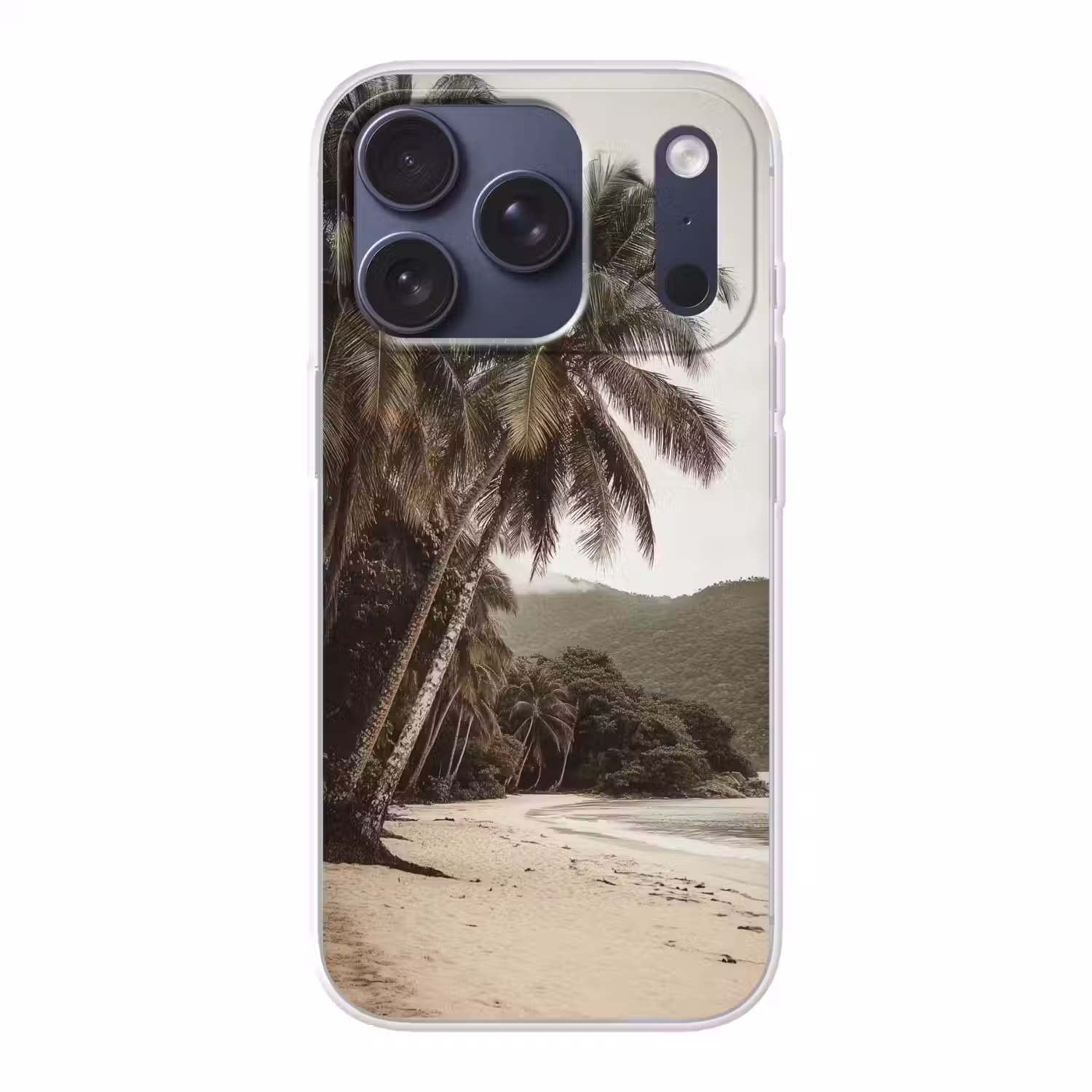 Eiland - Palmboom - Zee Telefoonhoesje iPhone 17 Pro klein -3d