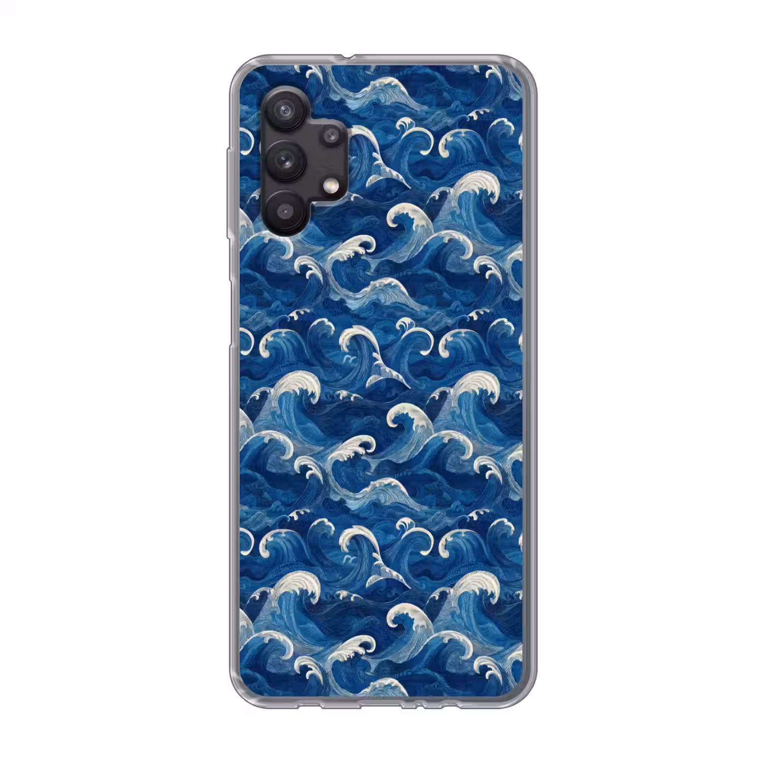 Japans - Oceaan - Golven - Blauw Telefoonhoesje Samsung Galaxy A32 5G klein 346 -3d