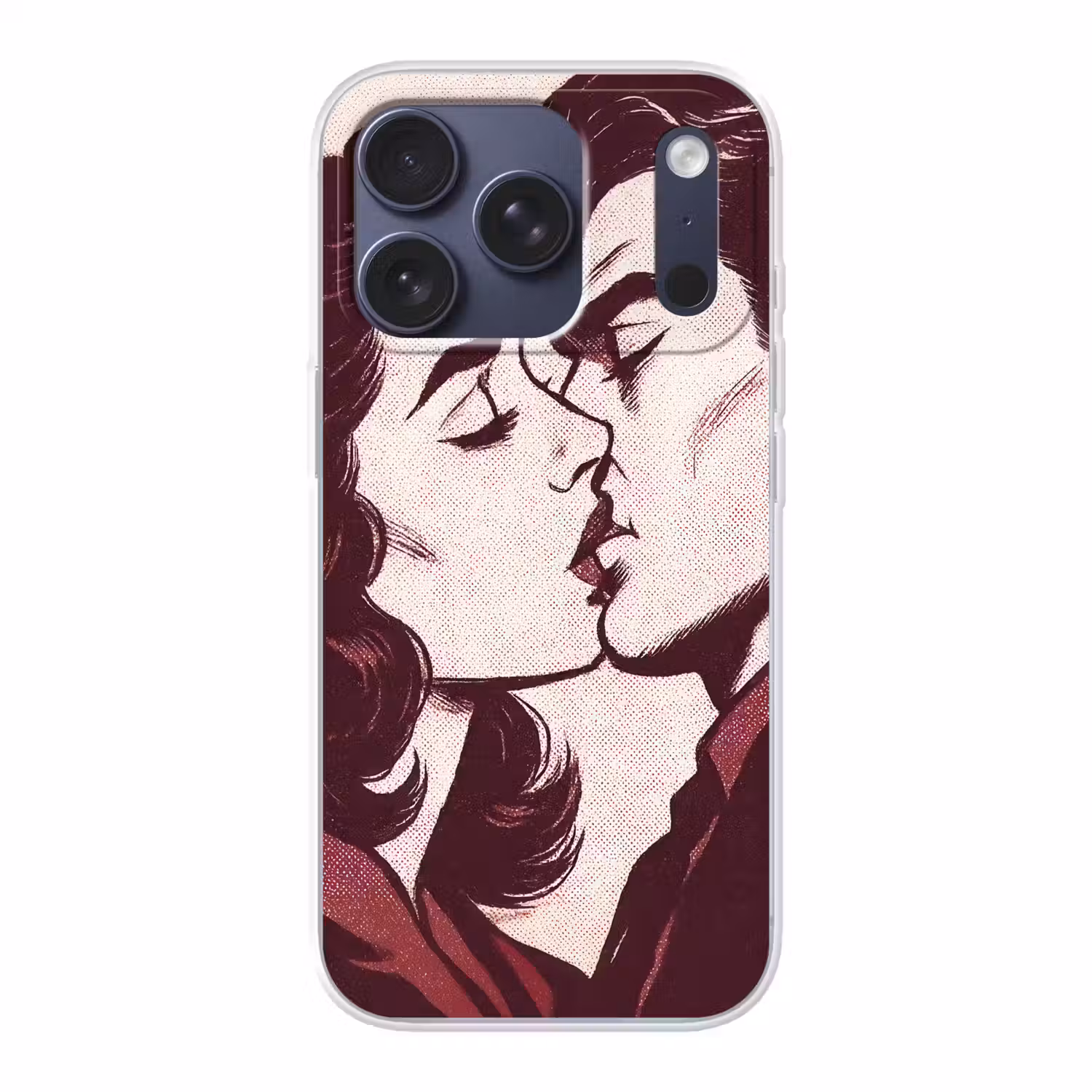 Kussen - Personen - Retro - Bordeaux Telefoonhoesje iPhone 17 Pro klein -3d