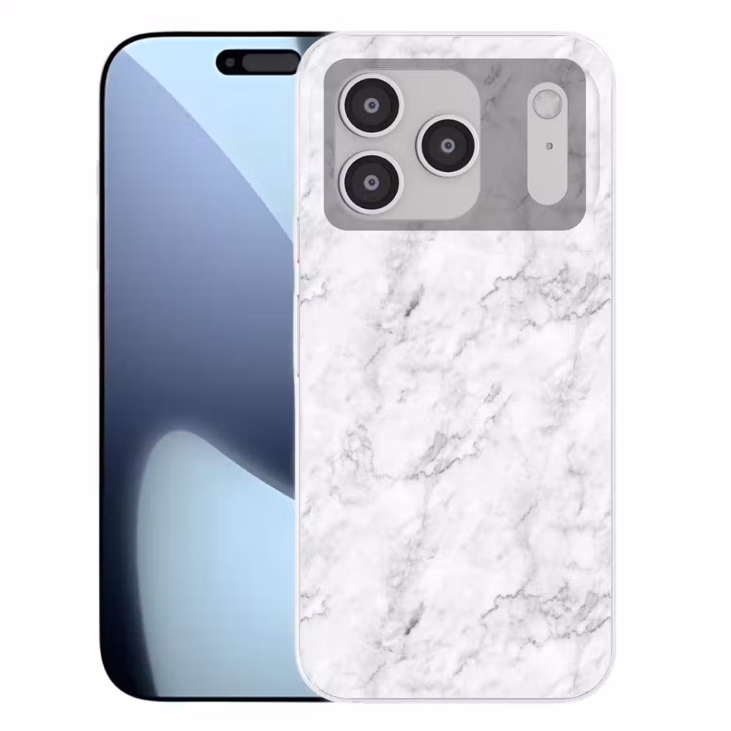 Klassiek - Marmer - Aders - Grijs Telefoonhoesje iPhone 17 Pro klein 878 -3d