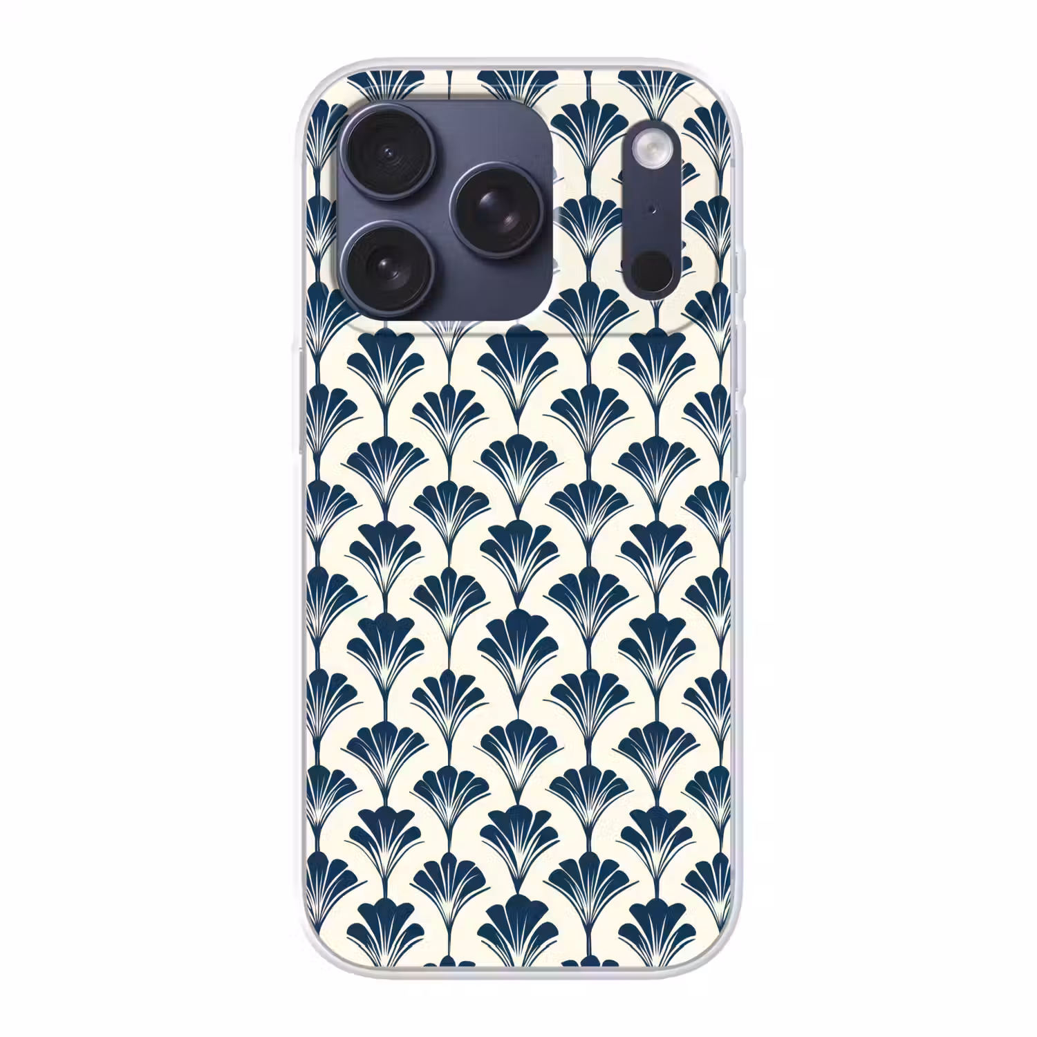 Klassiek - Motief - Blauw Telefoonhoesje iPhone 17 Pro klein 878 -3d