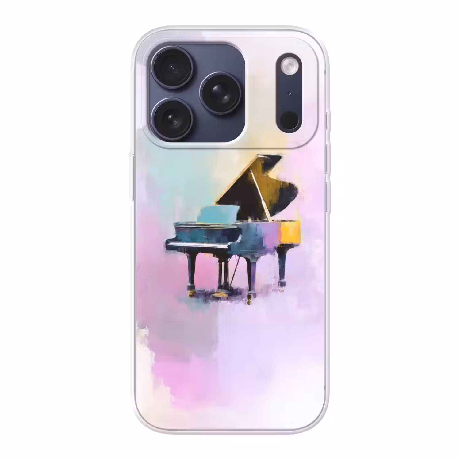 Piano - Pastel - Elegant - Dromerig Telefoonhoesje iPhone 17 Pro klein -3d