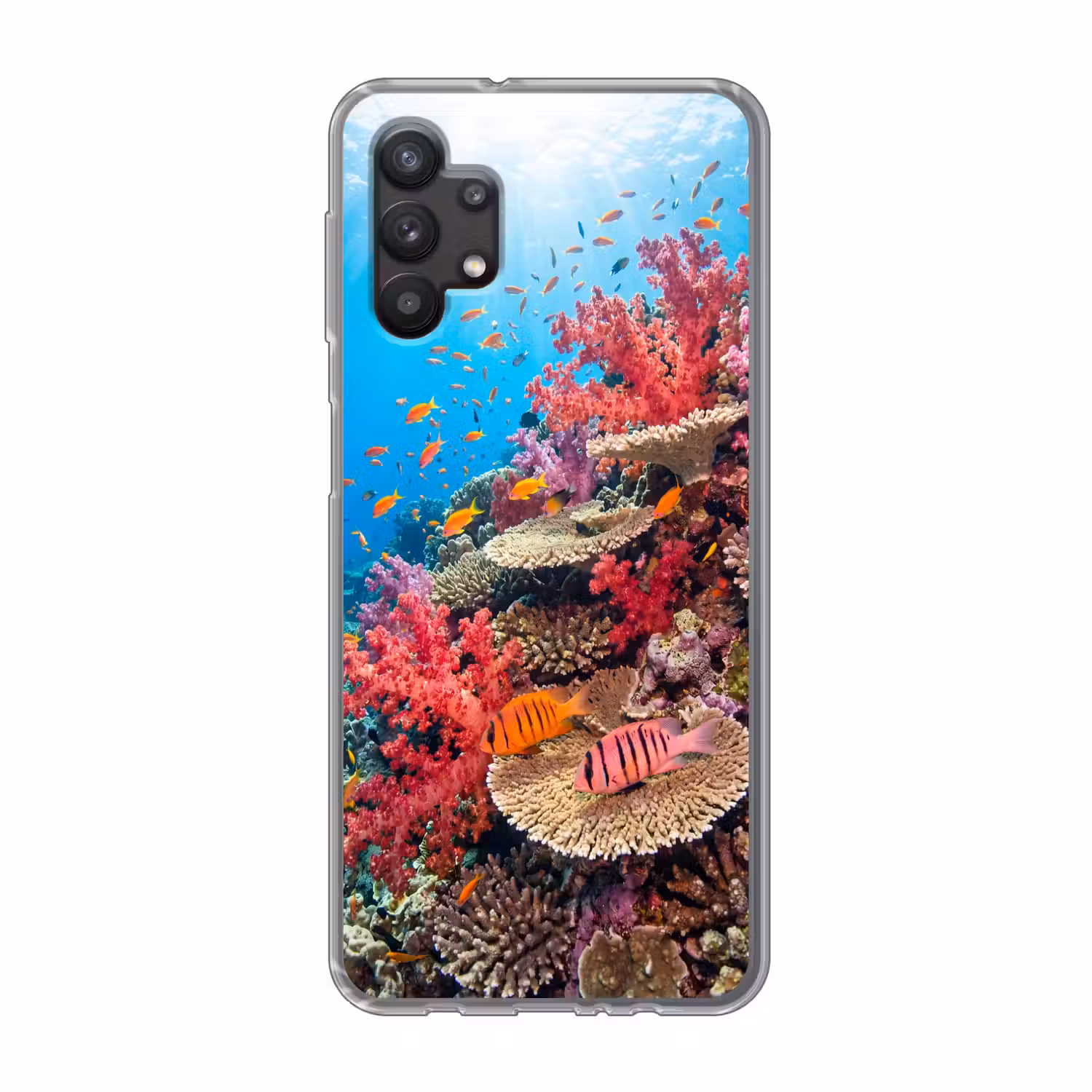 Koraalrif - Vissen - Onderwater - Tropisch - Rood Telefoonhoesje Samsung Galaxy A32 5G klein -3d