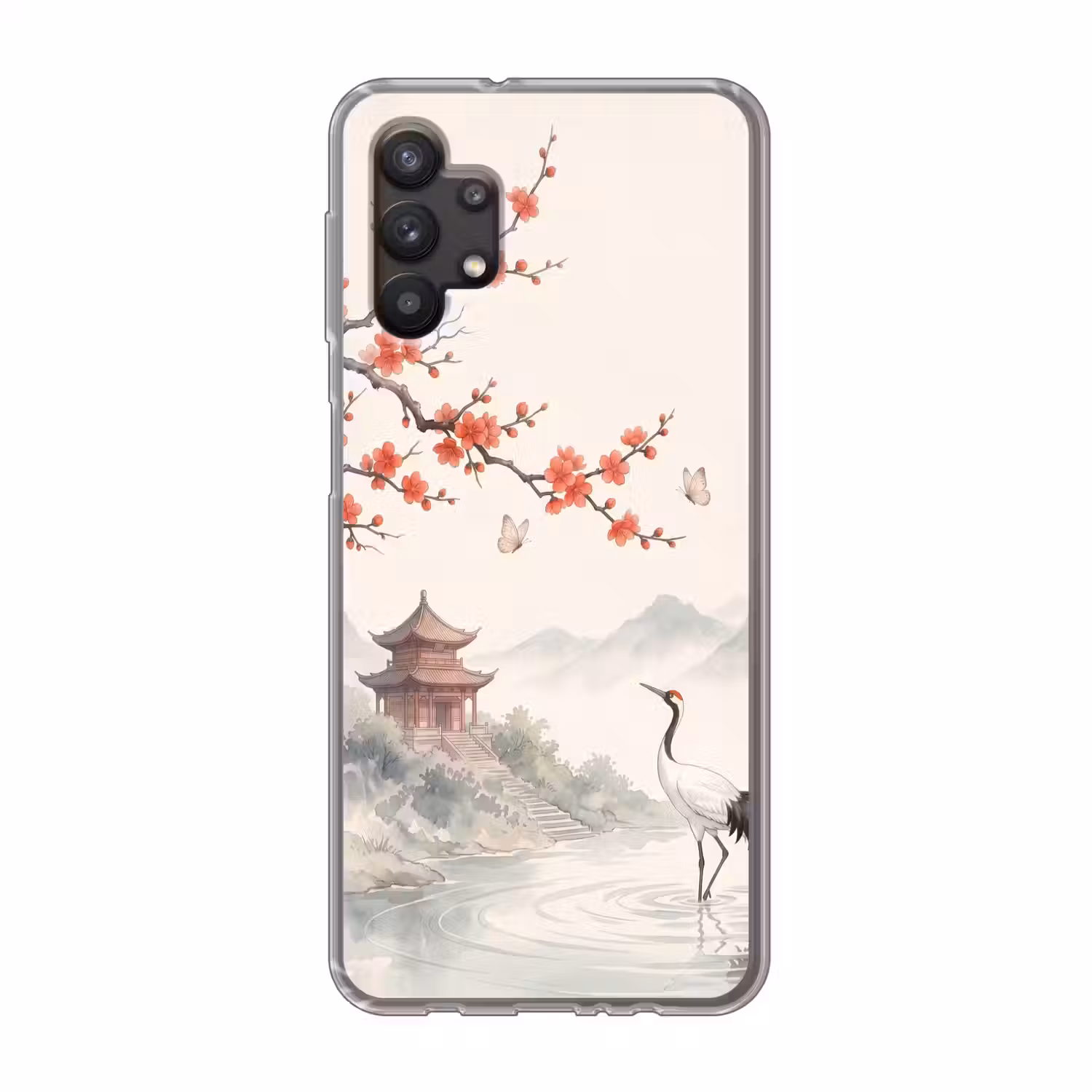 Kraanvogel - Azië - Klassiek Telefoonhoesje Samsung Galaxy A32 5G klein -3d