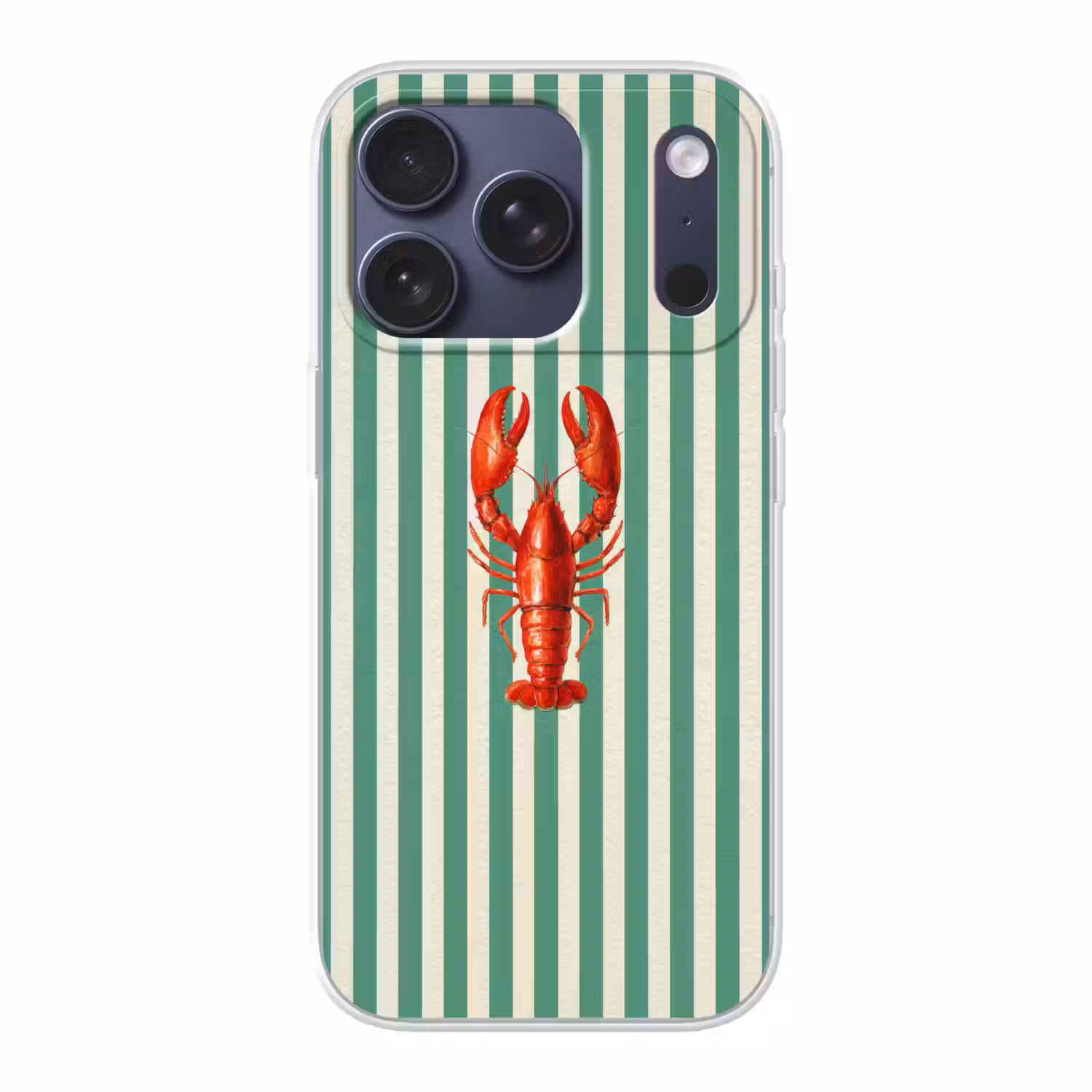 Kreeft - Strepen - Realistisch - Zomers Telefoonhoesje iPhone 17 Pro klein -3d