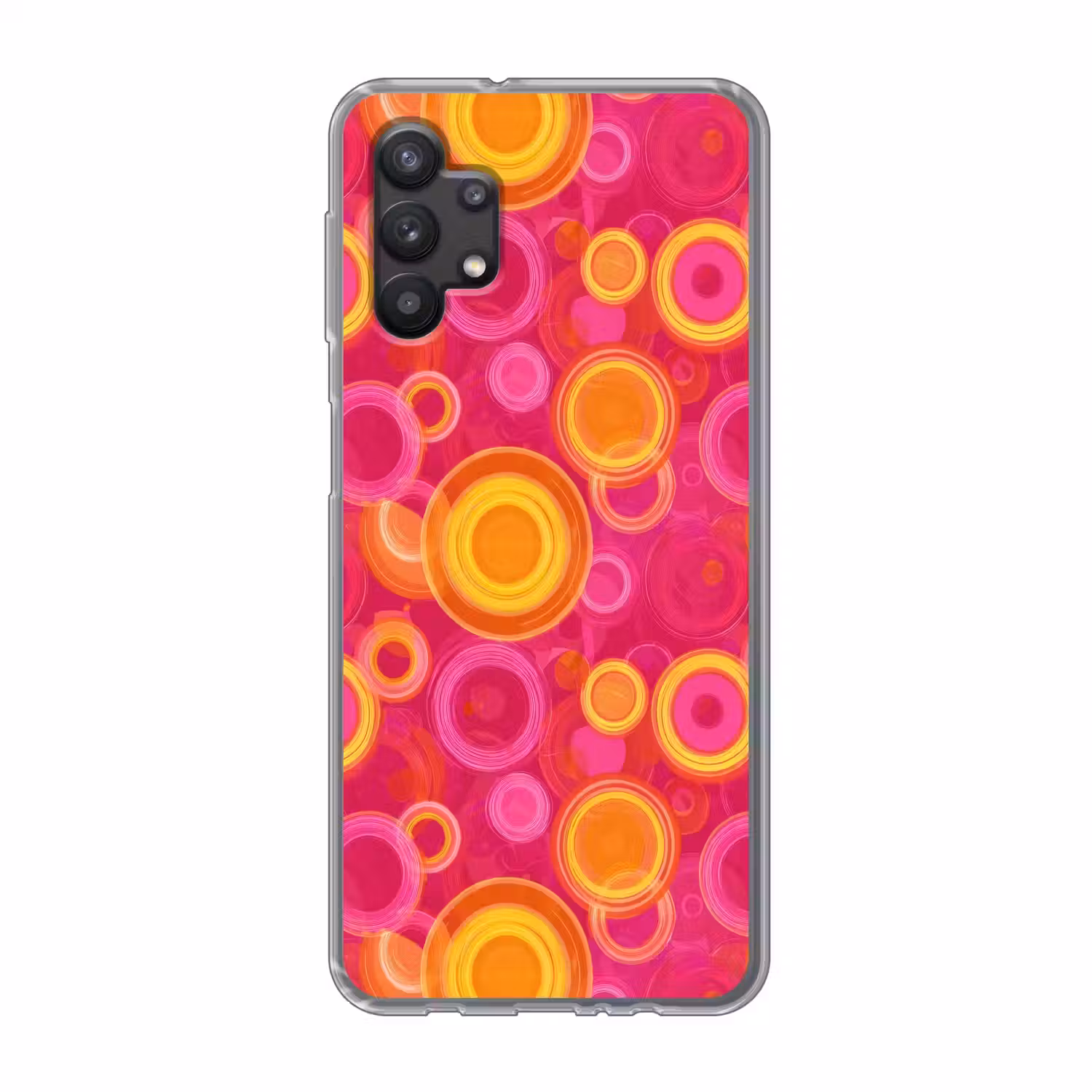 Cirkels - Design - Kleurrijk Telefoonhoesje Samsung Galaxy A32 5G klein 346 -3d