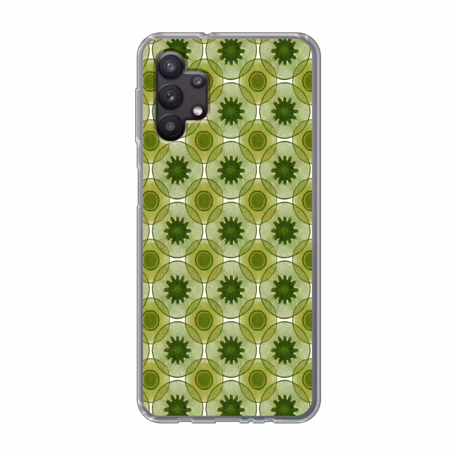 Cirkels - Patroon - Groen Telefoonhoesje Samsung Galaxy A32 5G klein 346 -3d