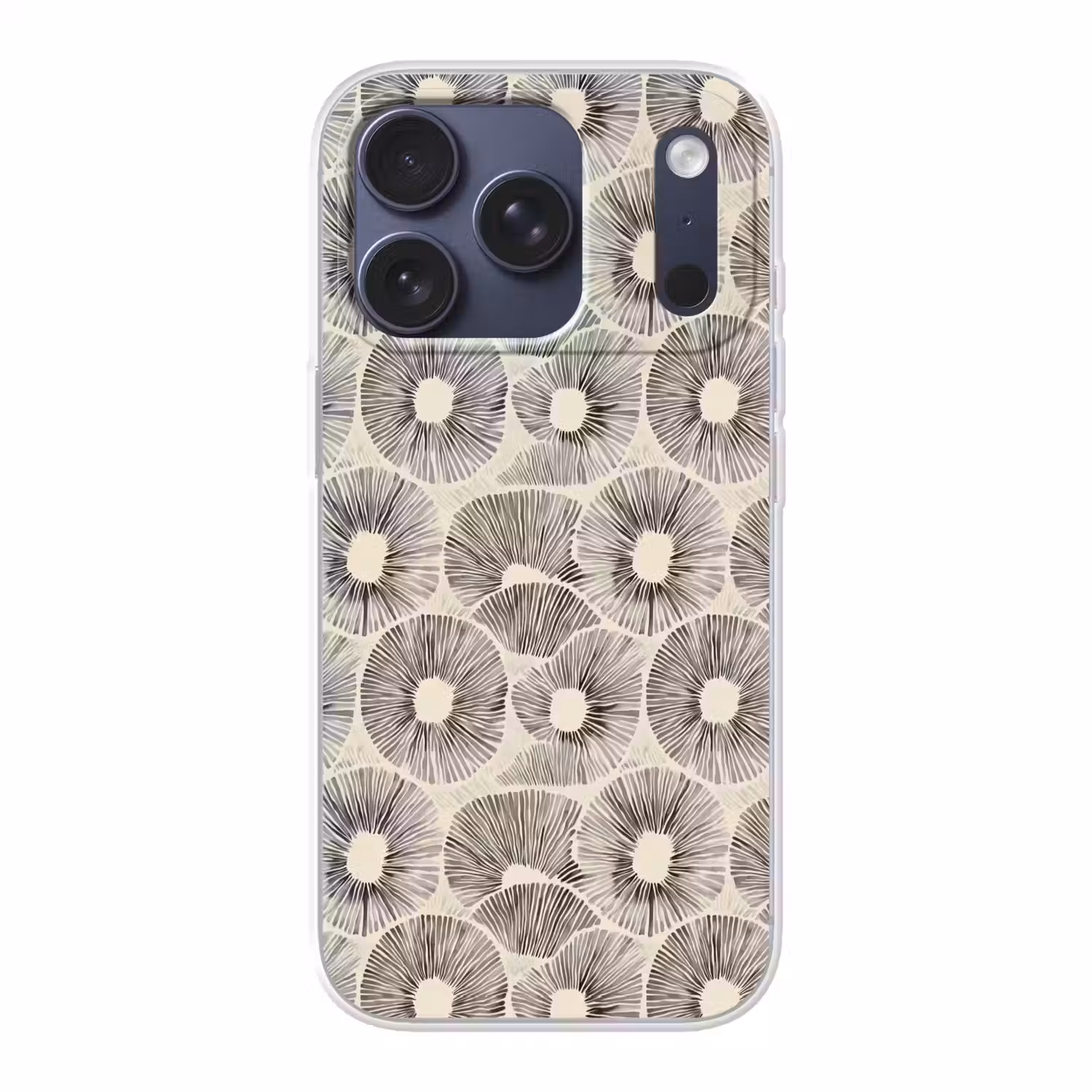 Cirkels - Patroon - Zwart Telefoonhoesje iPhone 17 Pro klein 878 -3d