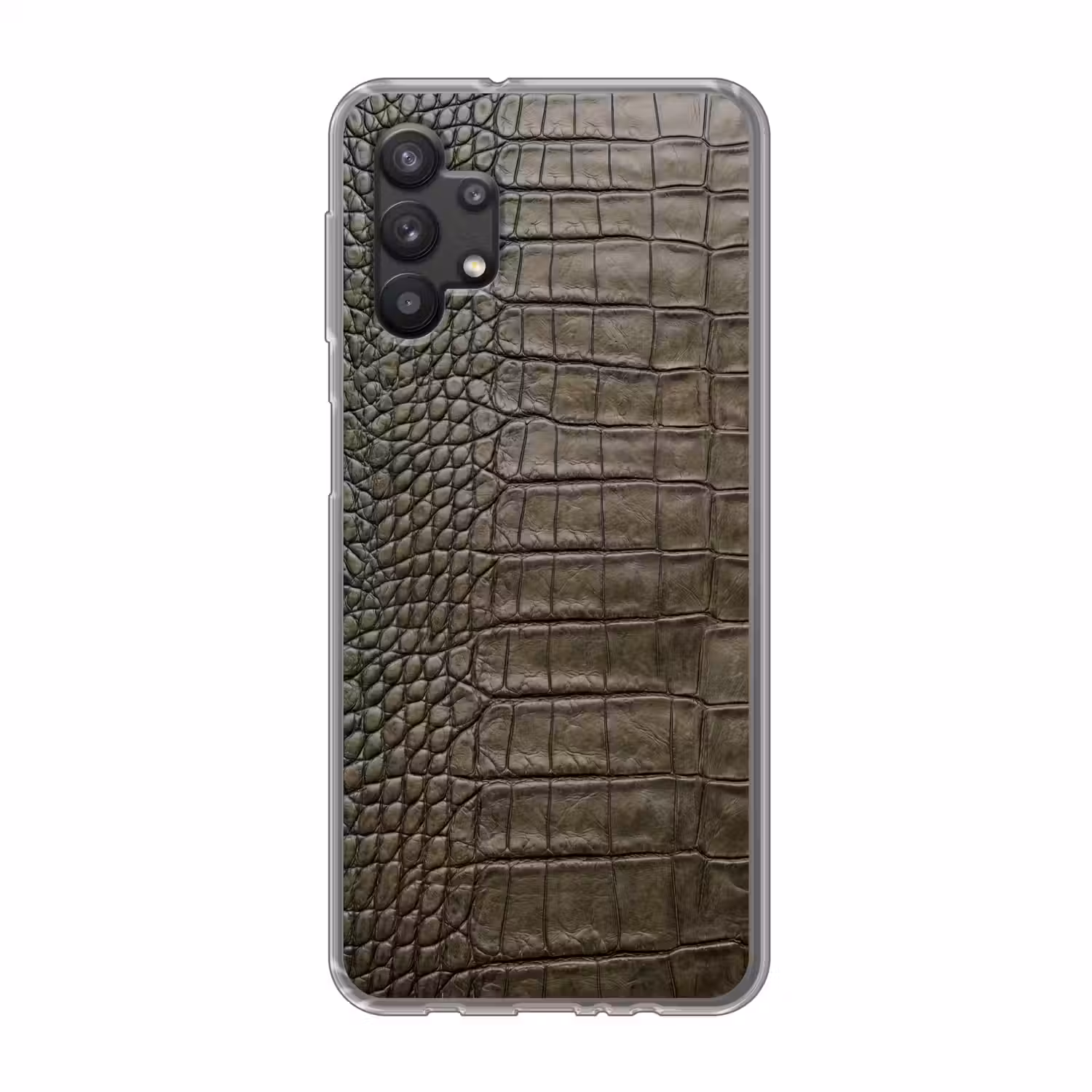 Krokodillenleer - Structuur - Groen Telefoonhoesje Samsung Galaxy A32 5G klein -3d
