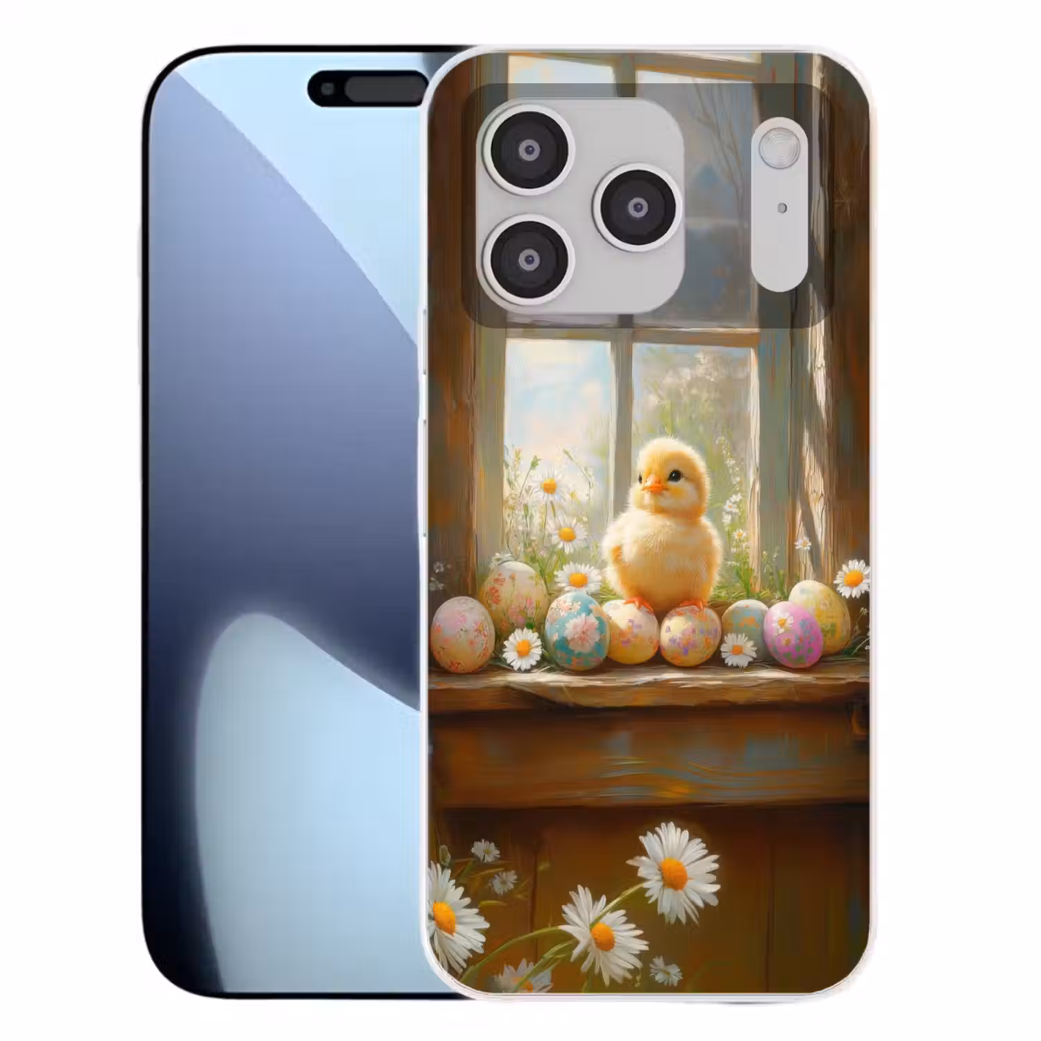 Kuiken - Raam - Paaseieren Telefoonhoesje iPhone 17 Pro klein -3d