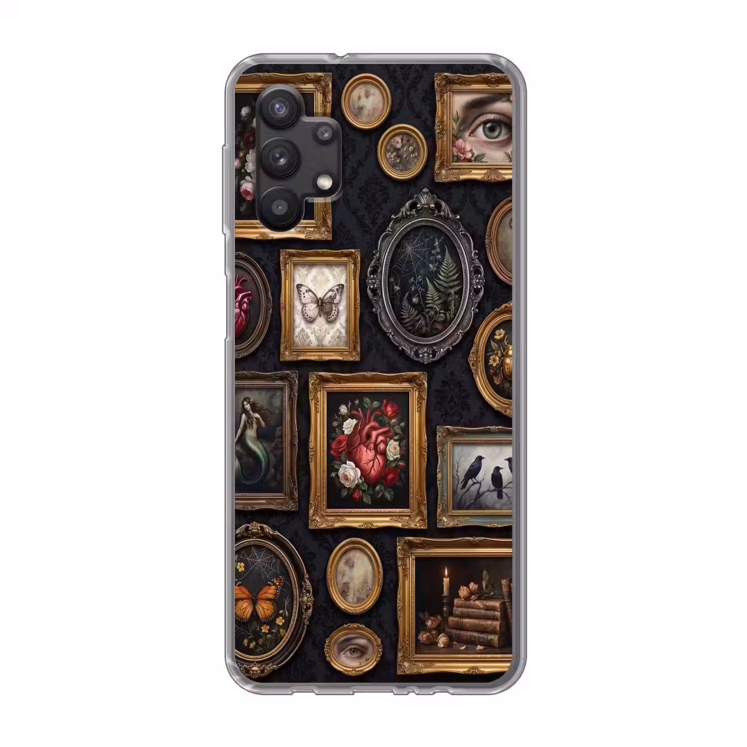 Kunst - Collectie - Vintage - Klassiek - Donker Telefoonhoesje Samsung Galaxy A32 5G klein -3d