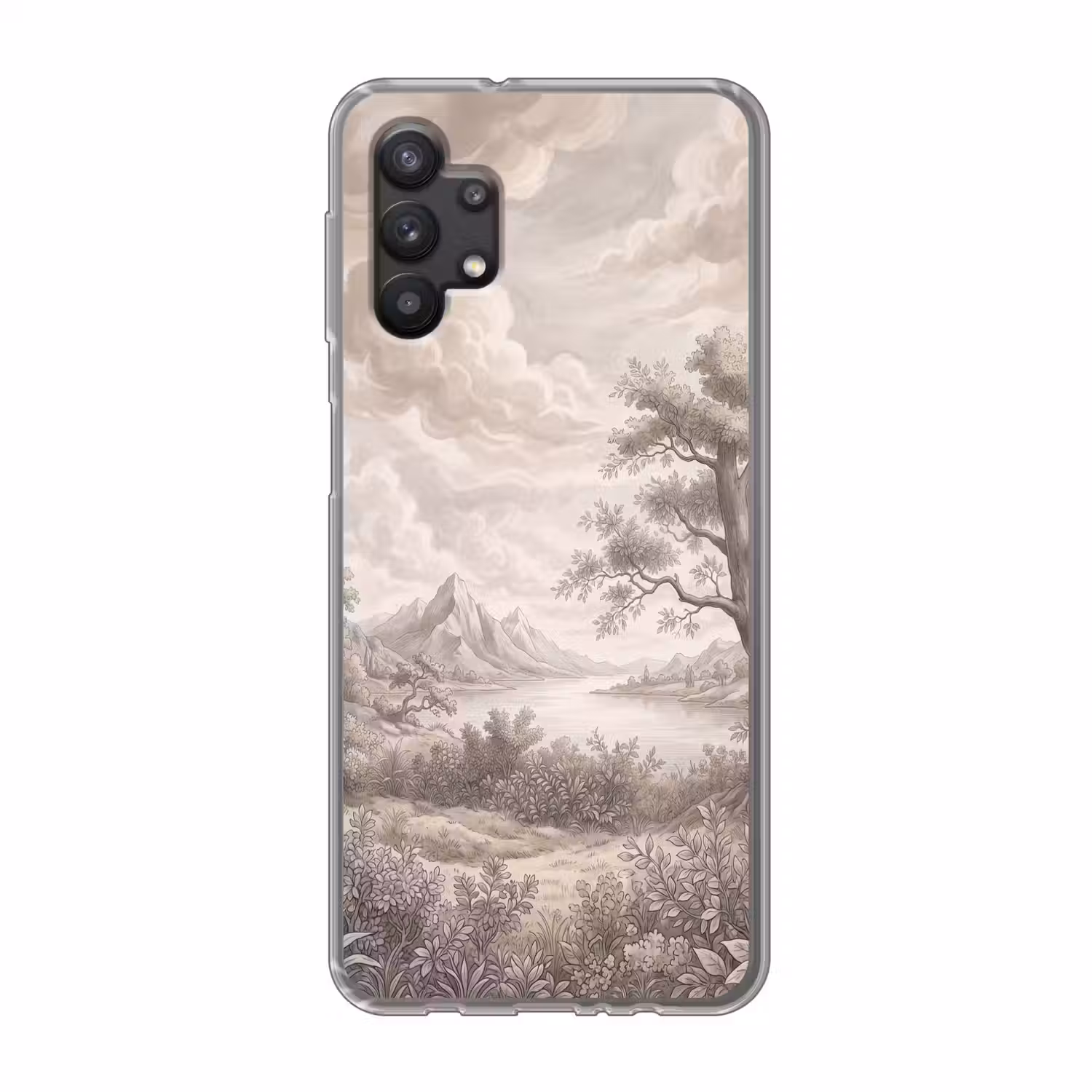 Landschap - Bergen - Meer - Natuur Telefoonhoesje Samsung Galaxy A32 5G klein -3d