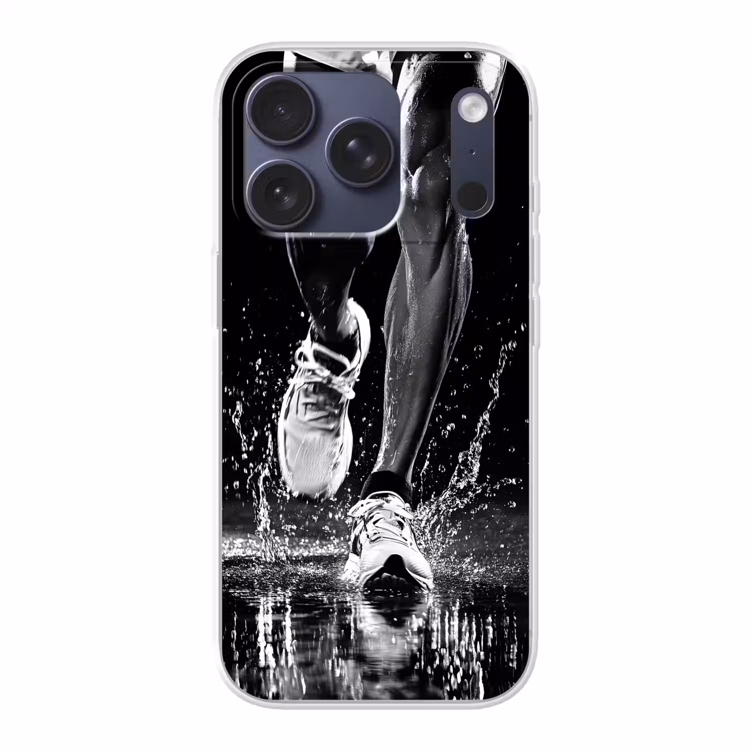 Hardloopschoenen - Rennen - Druppels - Zwart Telefoonhoesje iPhone 17 Pro klein -3d