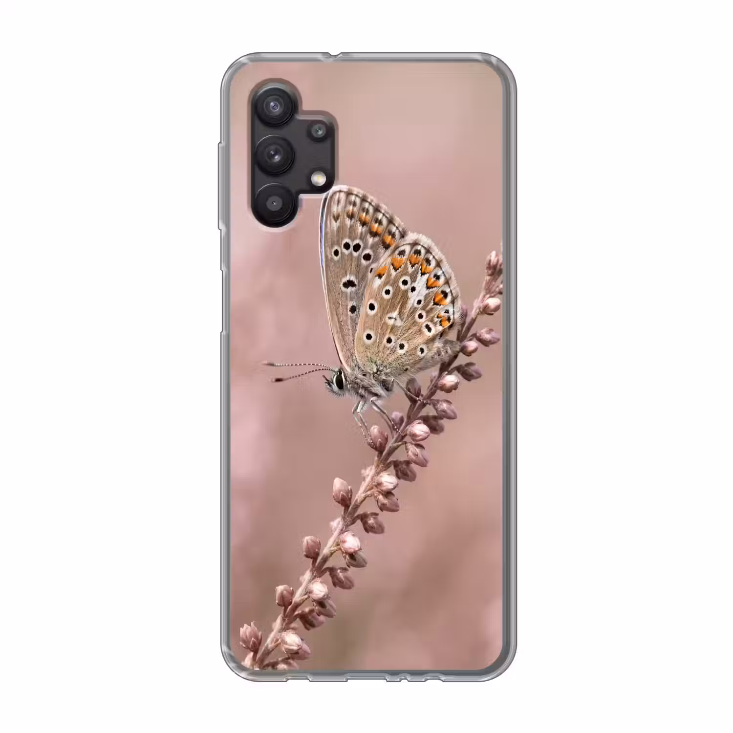 Lavendel - Vlinder - Paars Telefoonhoesje Samsung Galaxy A32 5G klein -3d