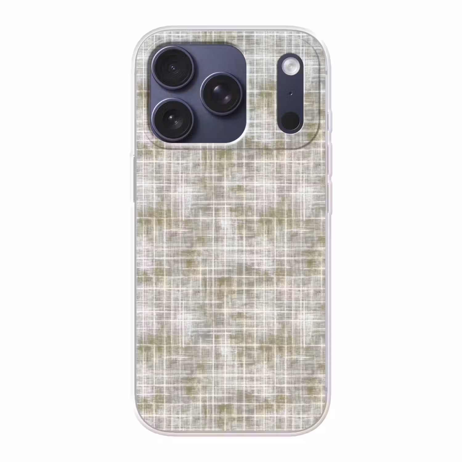 Linnen - Patroon - Groen Telefoonhoesje iPhone 17 Pro klein 878 -3d