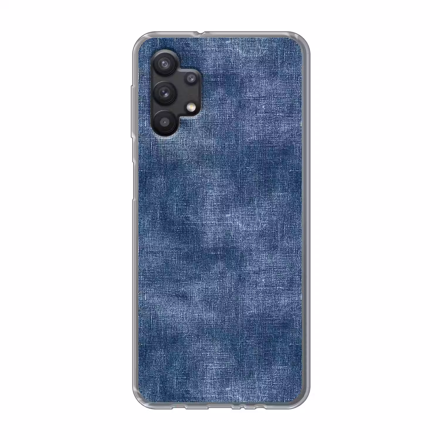 Linnen - Textuur - Patroon - Denim - Rustiek Telefoonhoesje Samsung Galaxy A32 5G klein 346 -3d