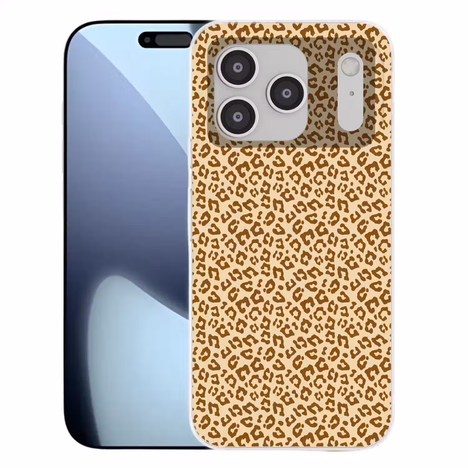 Luipaard - Bruin - Patroon Telefoonhoesje iPhone 17 Pro klein 878 -3d