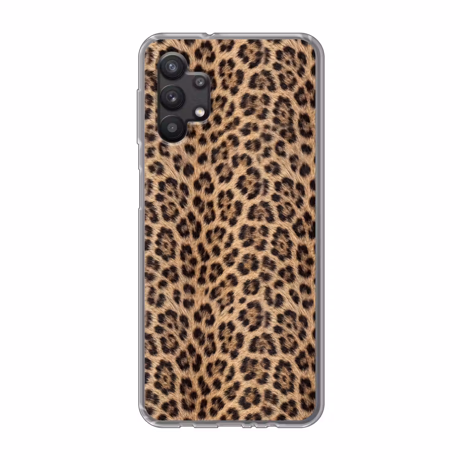 Luipaard - Vacht - Klassiek - Bruin Telefoonhoesje Samsung Galaxy A32 5G klein -3d