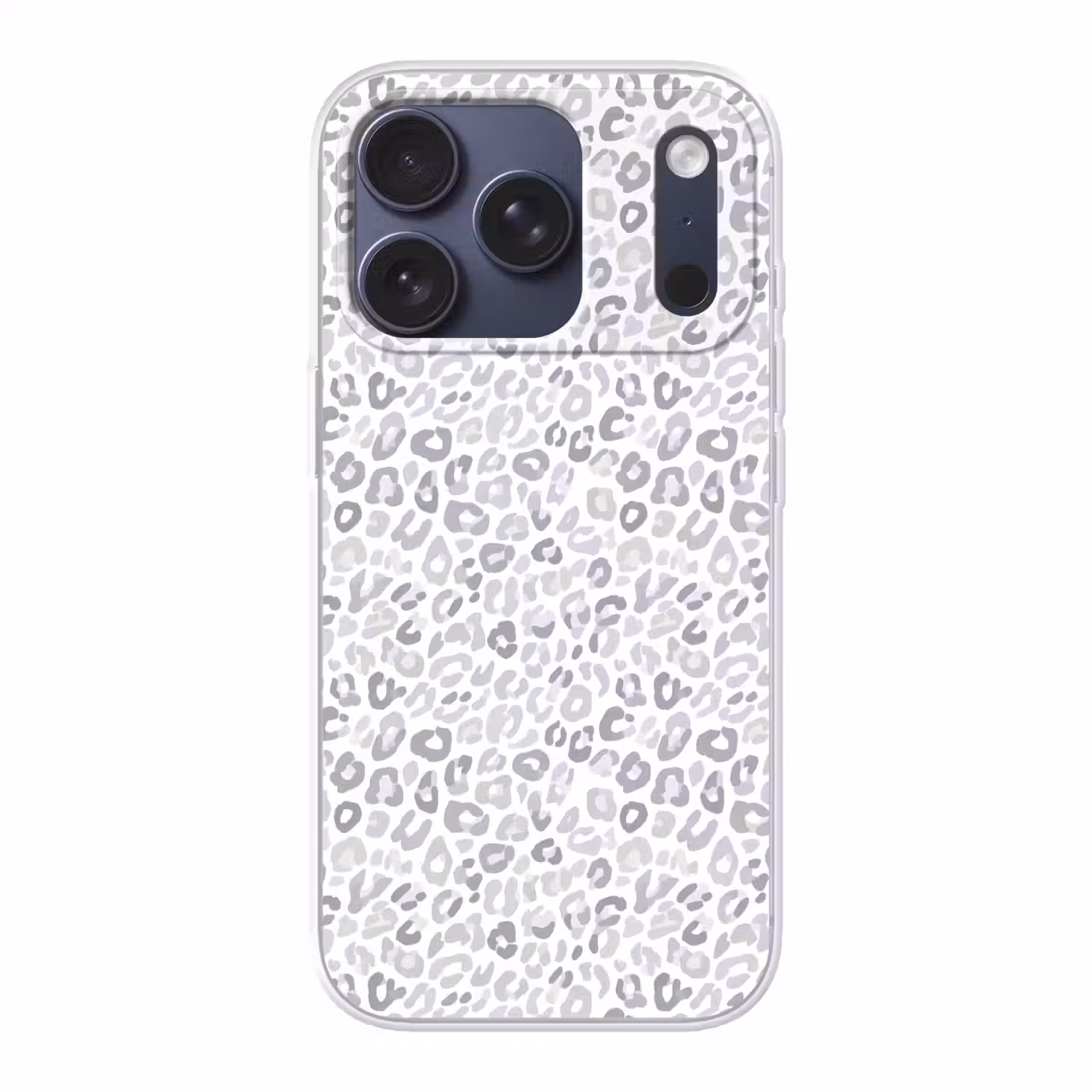 Luipaard - Motief - Grijs Telefoonhoesje iPhone 17 Pro klein 878 -3d