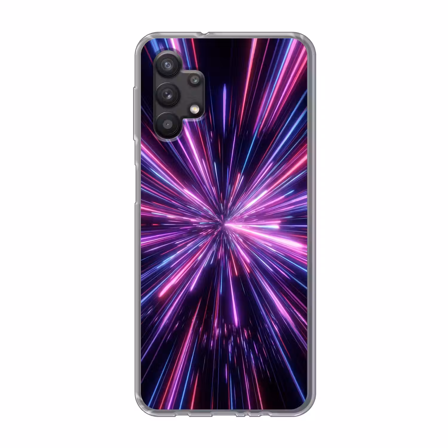 Lichtsnelheid - Ruimte - Roze - Paars Telefoonhoesje Samsung Galaxy A32 5G klein -3d