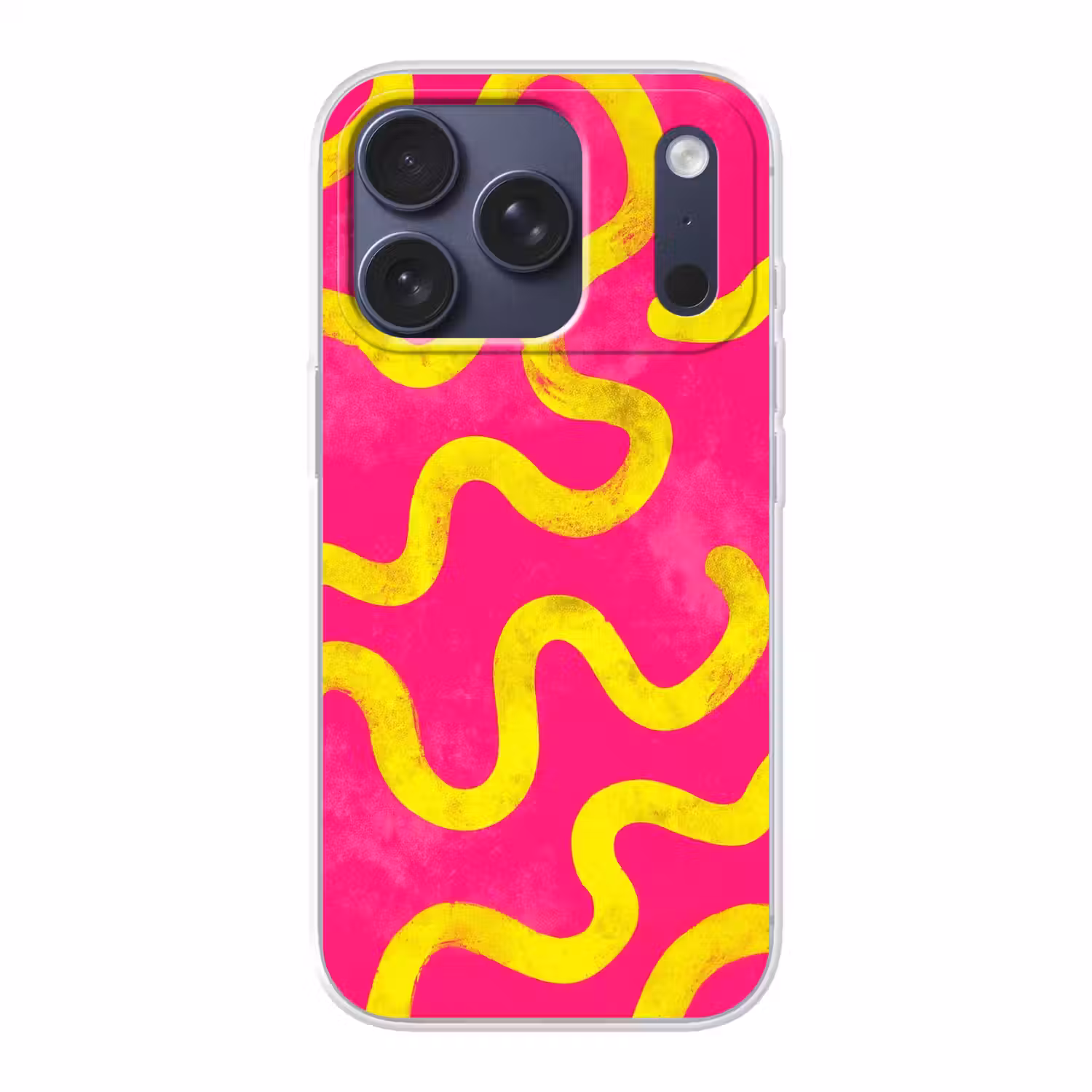 Lijn - Geel - Abstract Telefoonhoesje iPhone 17 Pro klein -3d