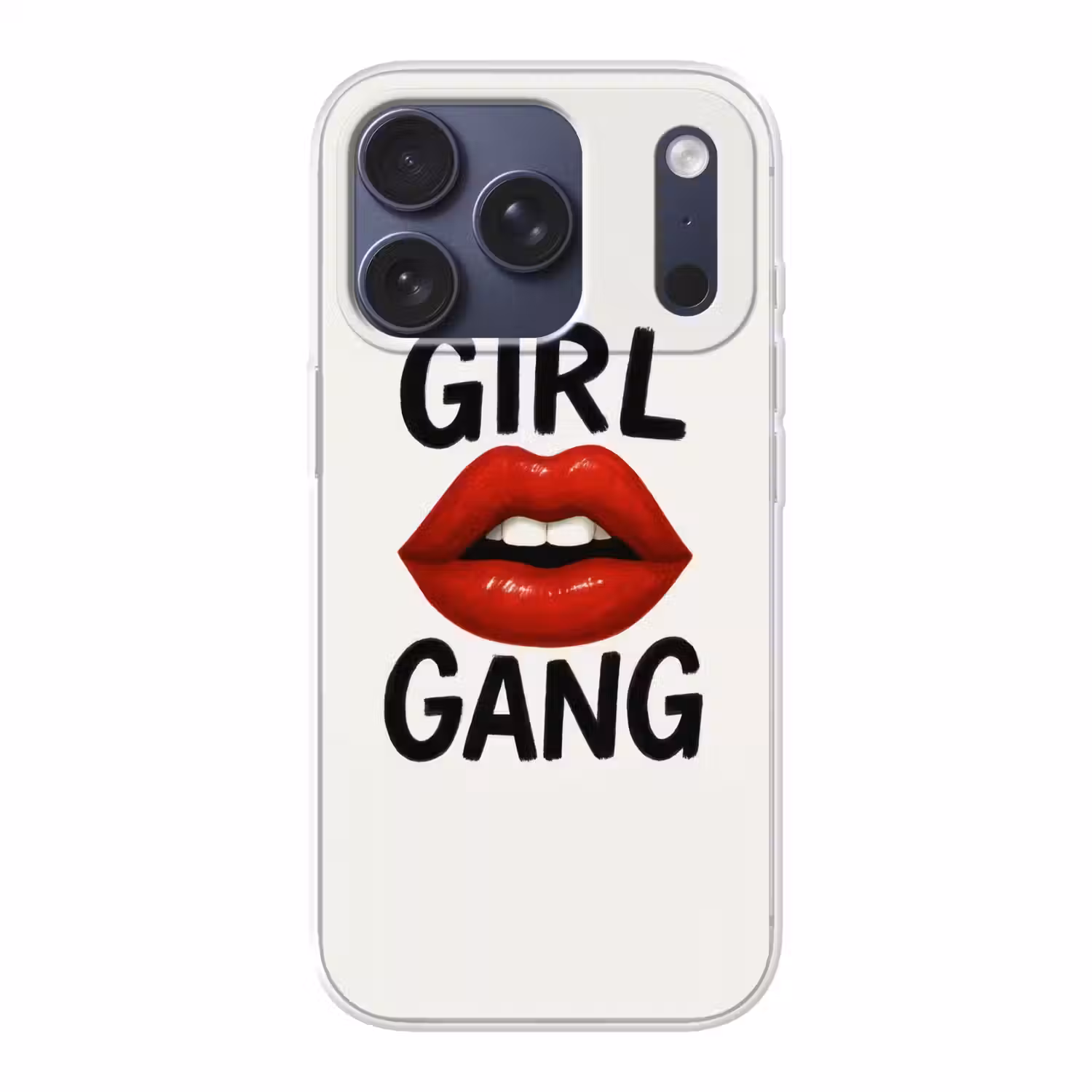 Lip - Girl - Rood - Letters Telefoonhoesje iPhone 17 Pro klein -3d