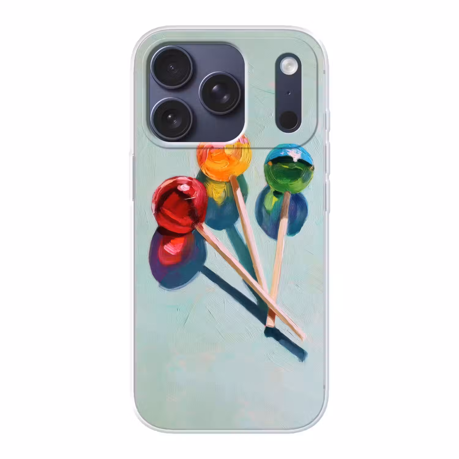 Lollys - Schaduw - Drie - Blauw Telefoonhoesje iPhone 17 Pro klein -3d
