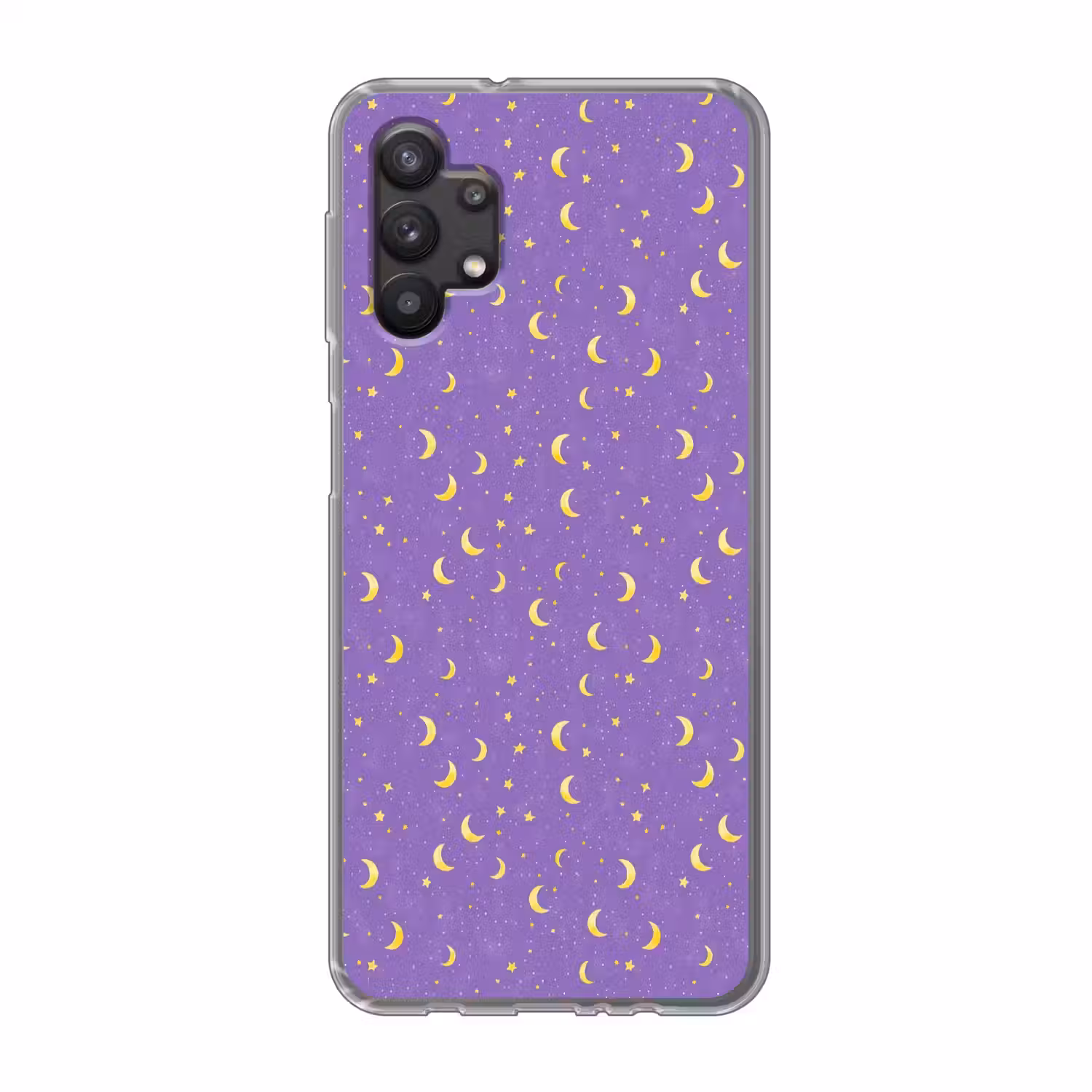 Manen - Sterren - Paars Telefoonhoesje Samsung Galaxy A32 5G klein 346 -3d